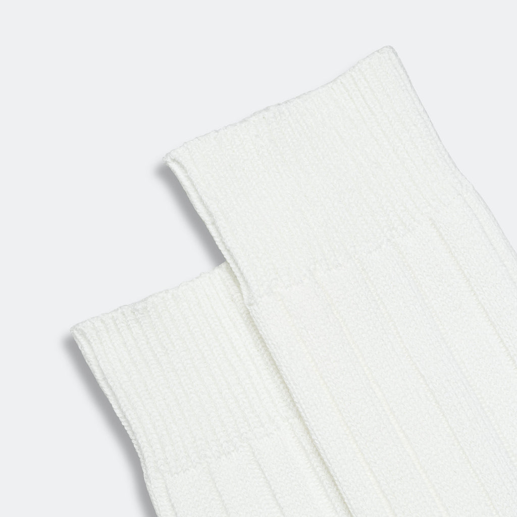 Solid Ribs Socks - Off White