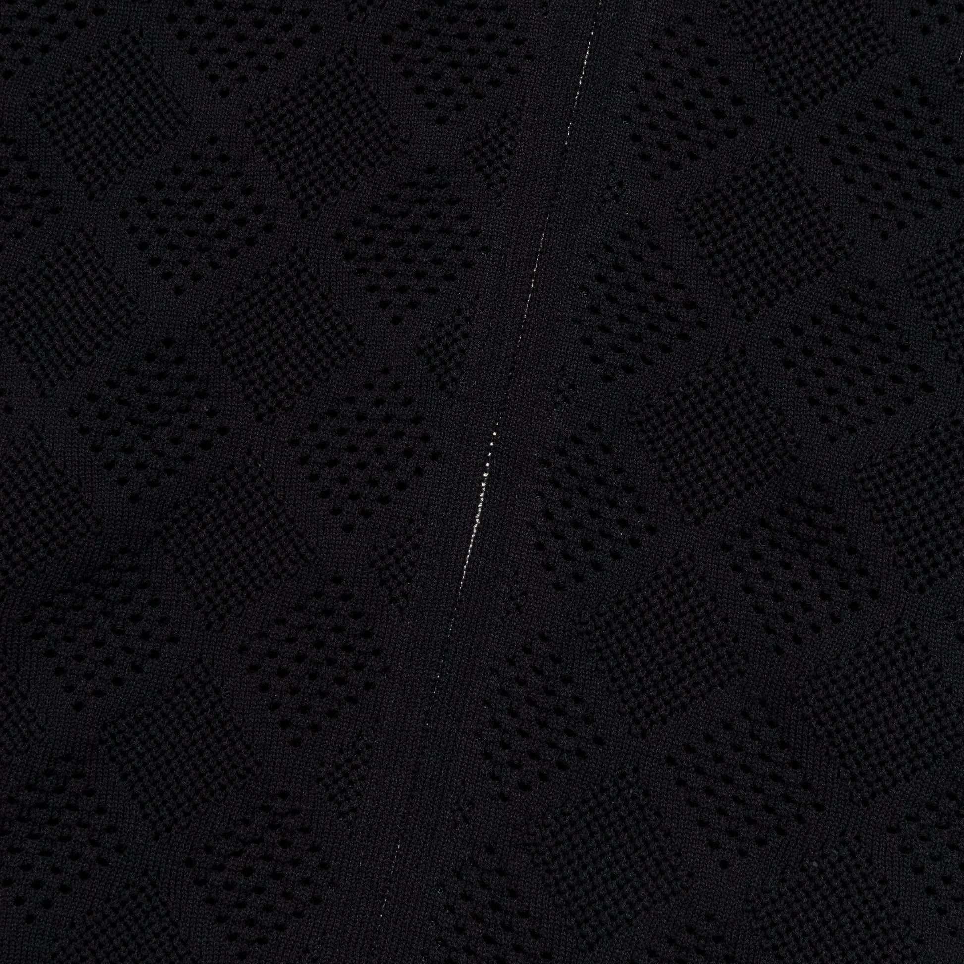 Zip Knit Polo Mesh - Black