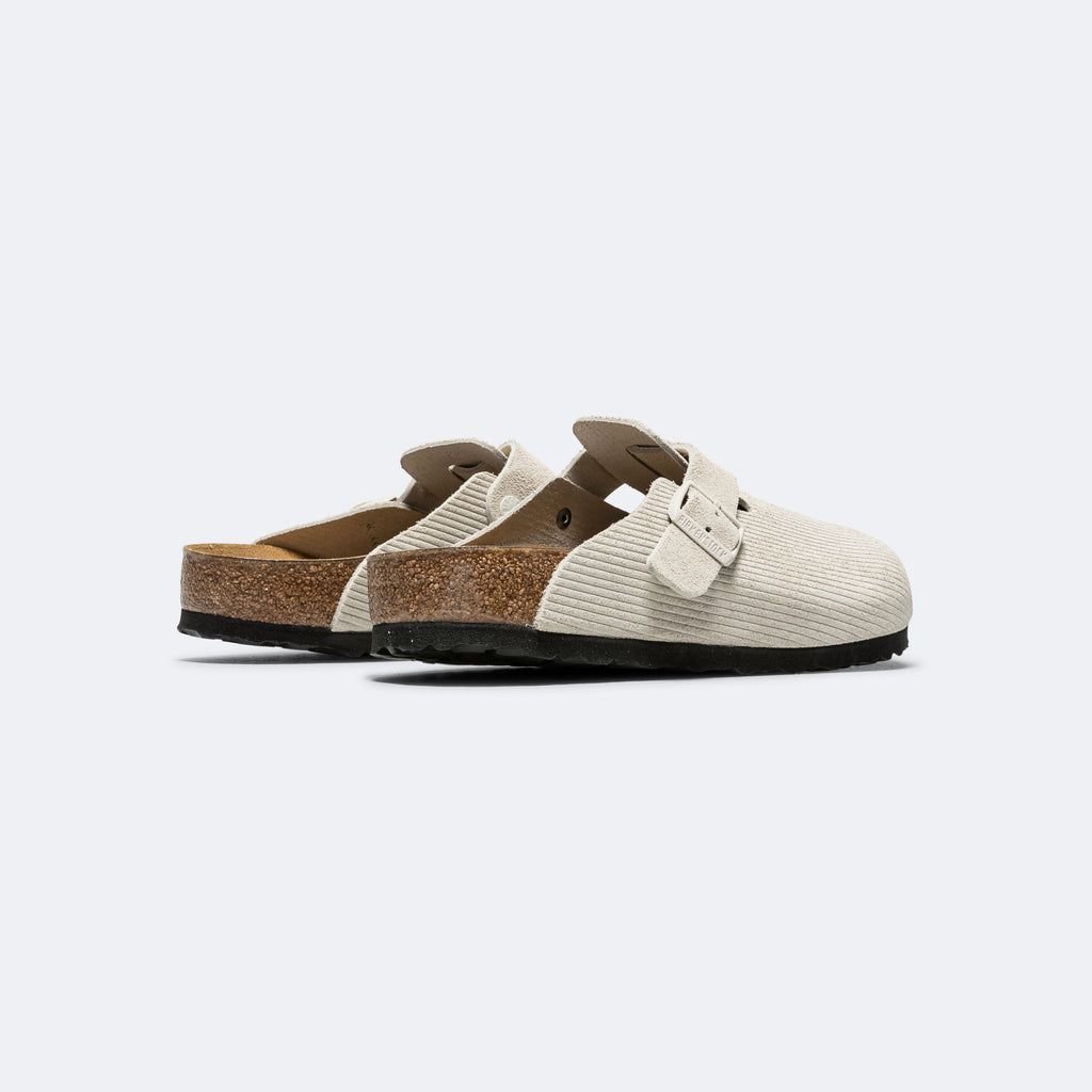 Boston - Corduroy Embossed Antique White Suede