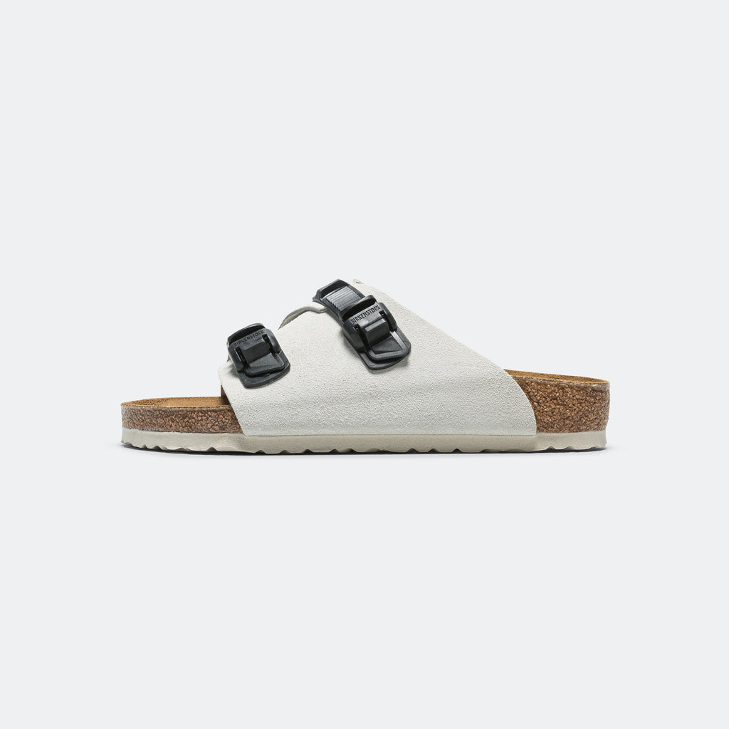 Zurich Tech - Antique White Suede Leather