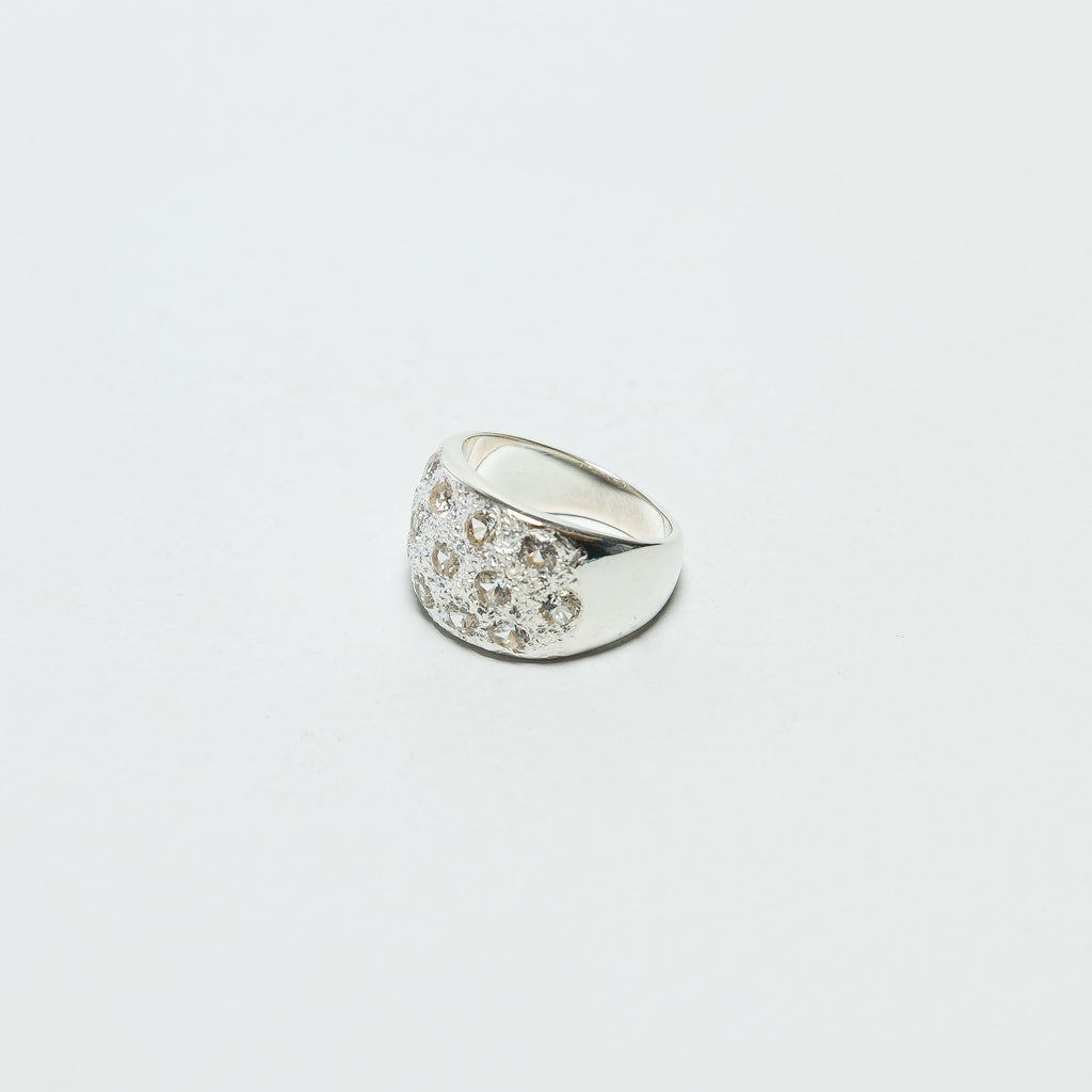 Grand Riviera Ring - Clear Sapphires/925 Silver