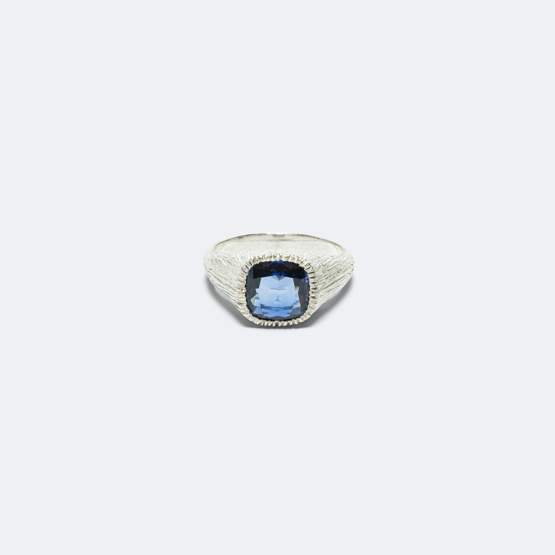 Natures Smile Signet Ring - Blue Sapphires/925 Silver