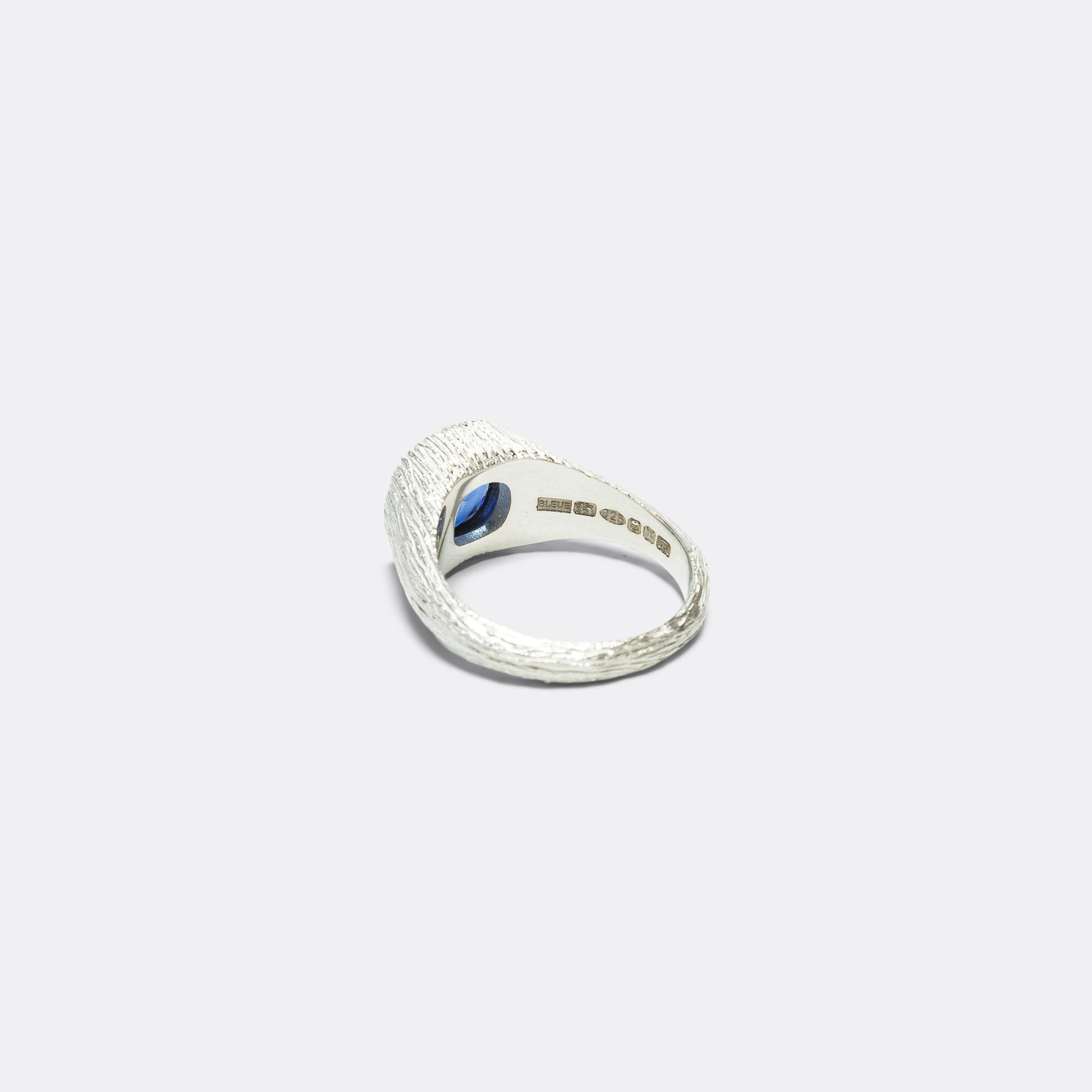 Natures Smile Signet Ring - Blue Sapphires/925 Silver