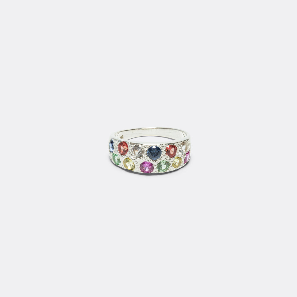 Riviera Ring - Rainbow Sapphires/925 Silver