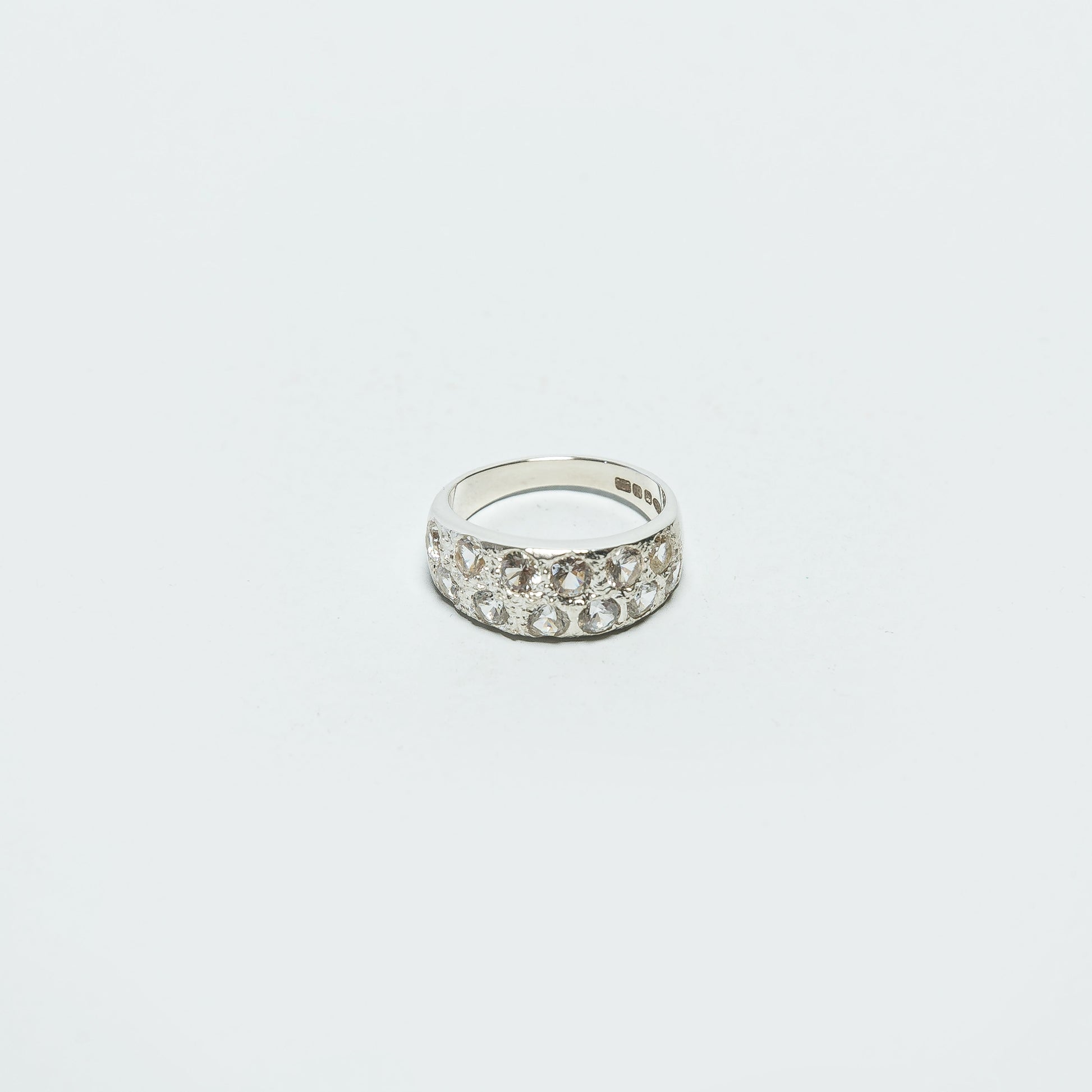 Riviera Ring - Clear Sapphires/925 Silver