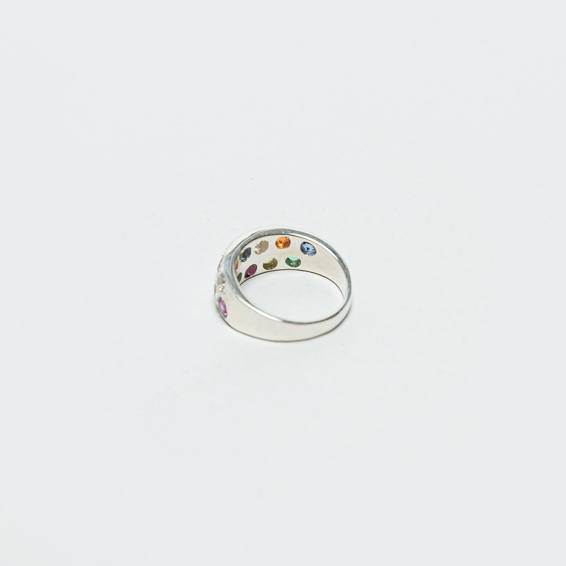 Riviera Ring - 925 Silver/Rainbow Sapphires