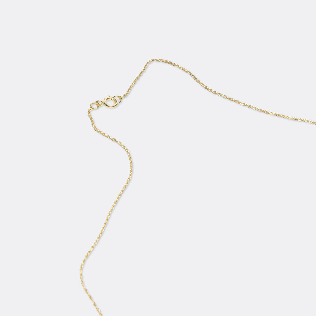Mini Bamboo Pendant - Green Sapphire/9K Gold