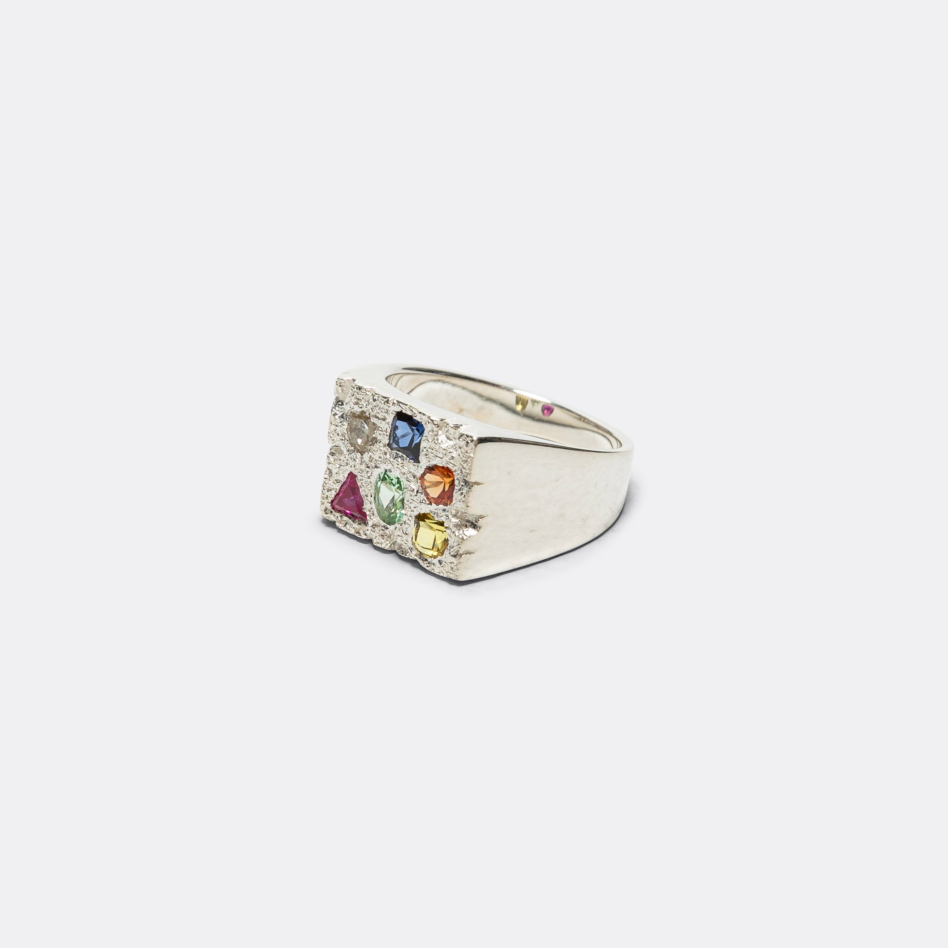 Cottage Rose Garden Signet Ring - Multi/925 Silver