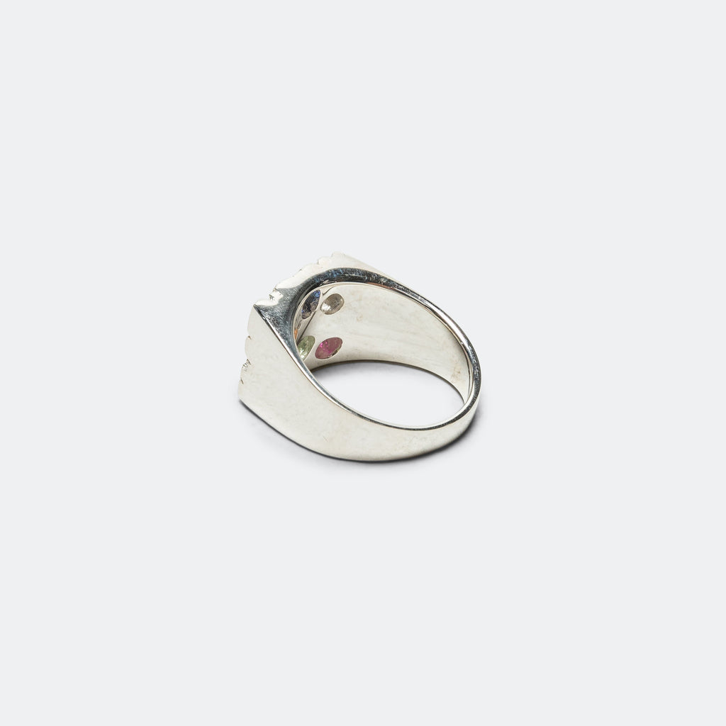 Cottage Rose Garden Signet Ring - Multi/925 Silver