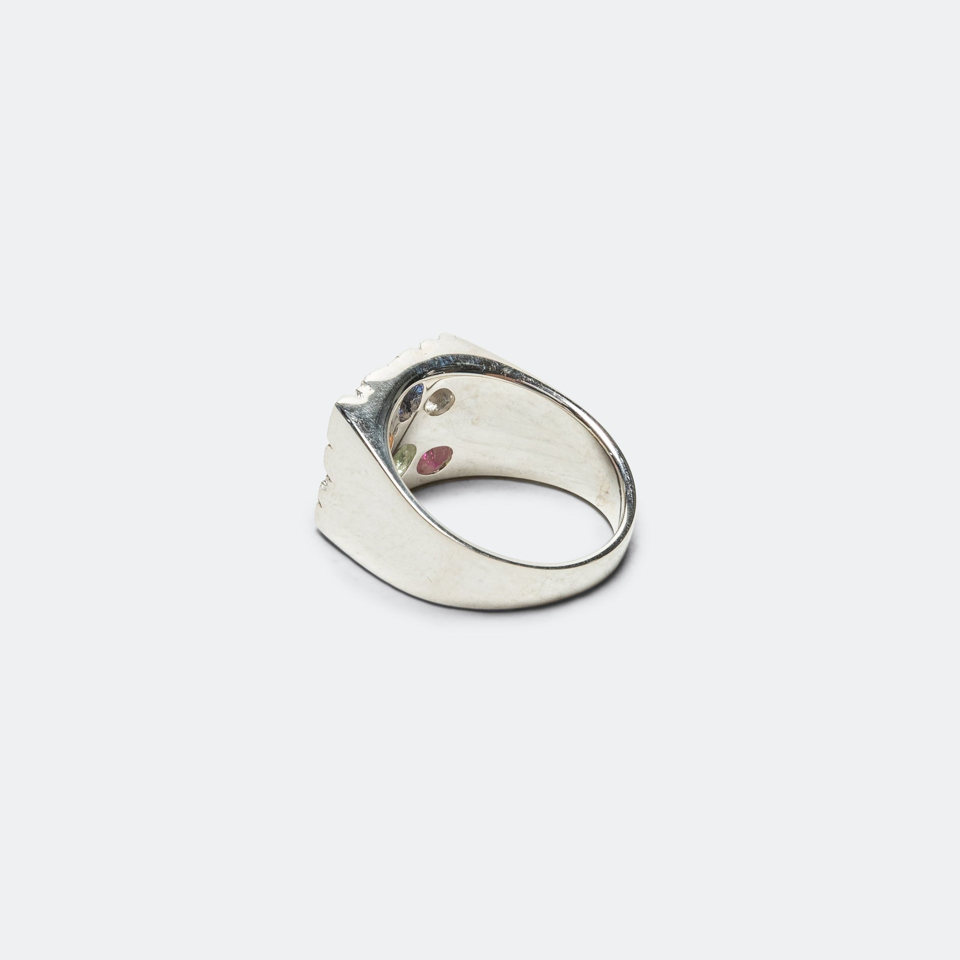 Cottage Rose Garden Signet Ring - Multi/925 Silver