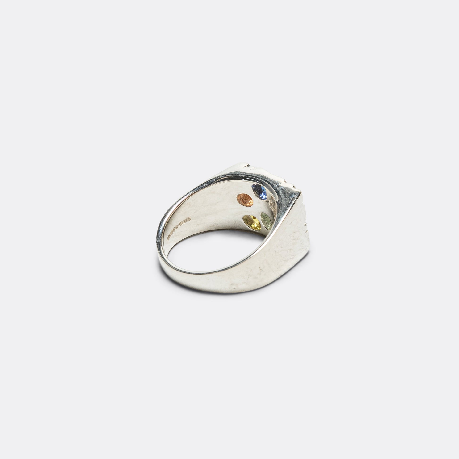 Cottage Rose Garden Signet Ring - Multi/925 Silver