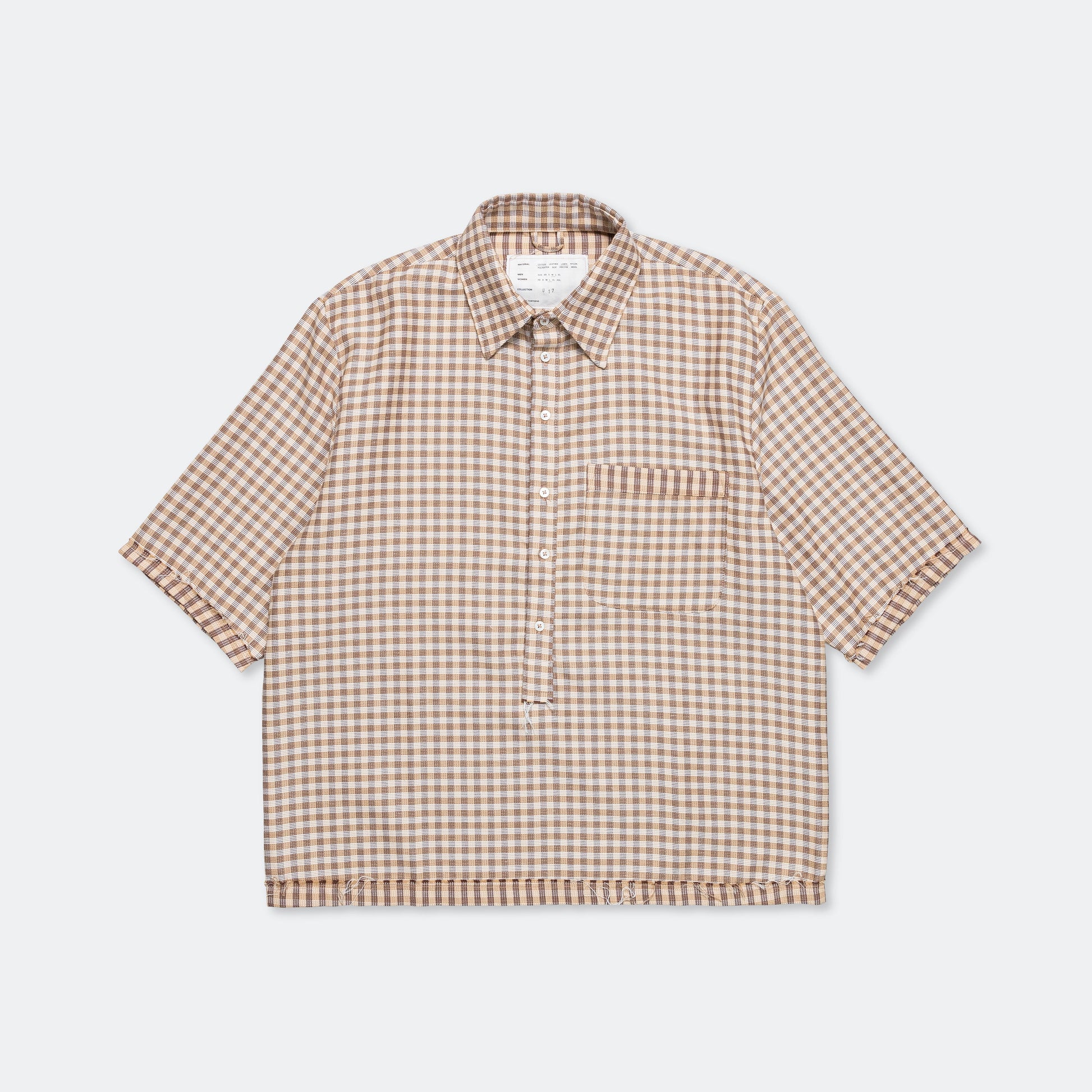 60s Bowling Polo - Brown Check