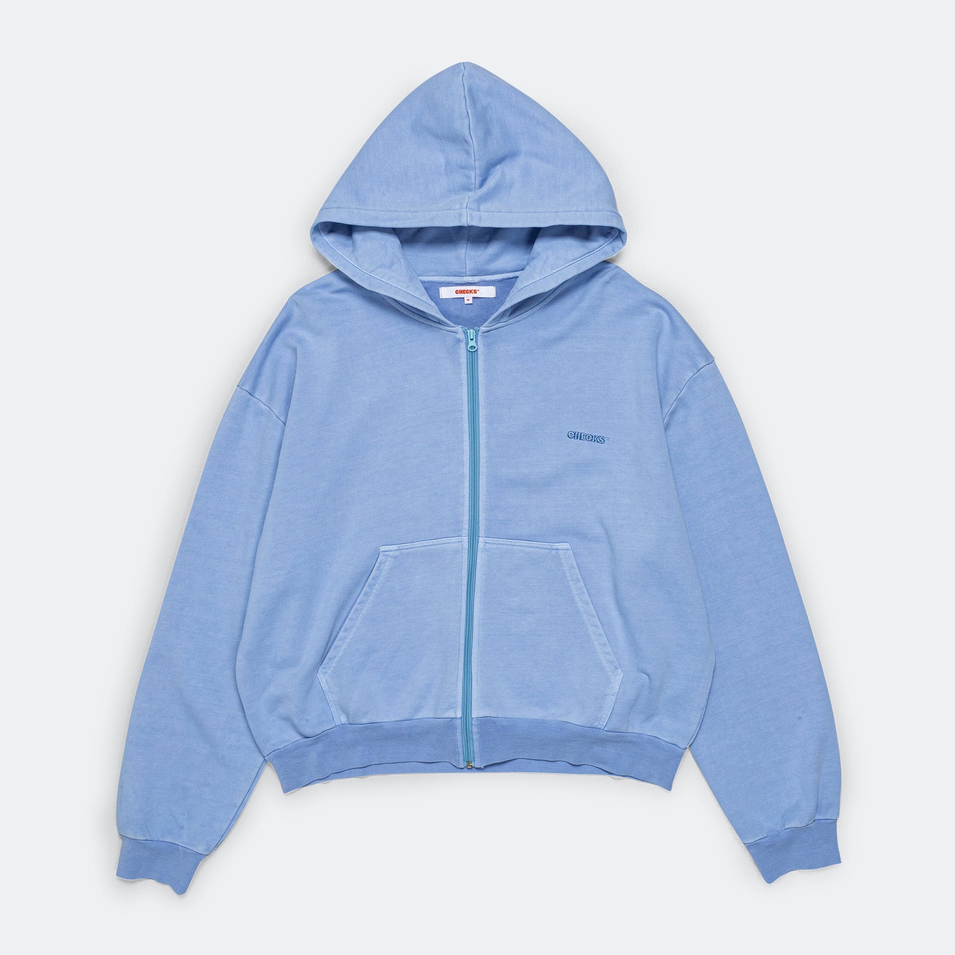 Overdyed Zip Hoodie - Sky Blue