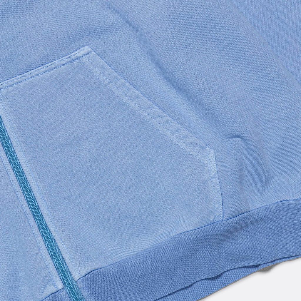 Overdyed Zip Hoodie - Sky Blue