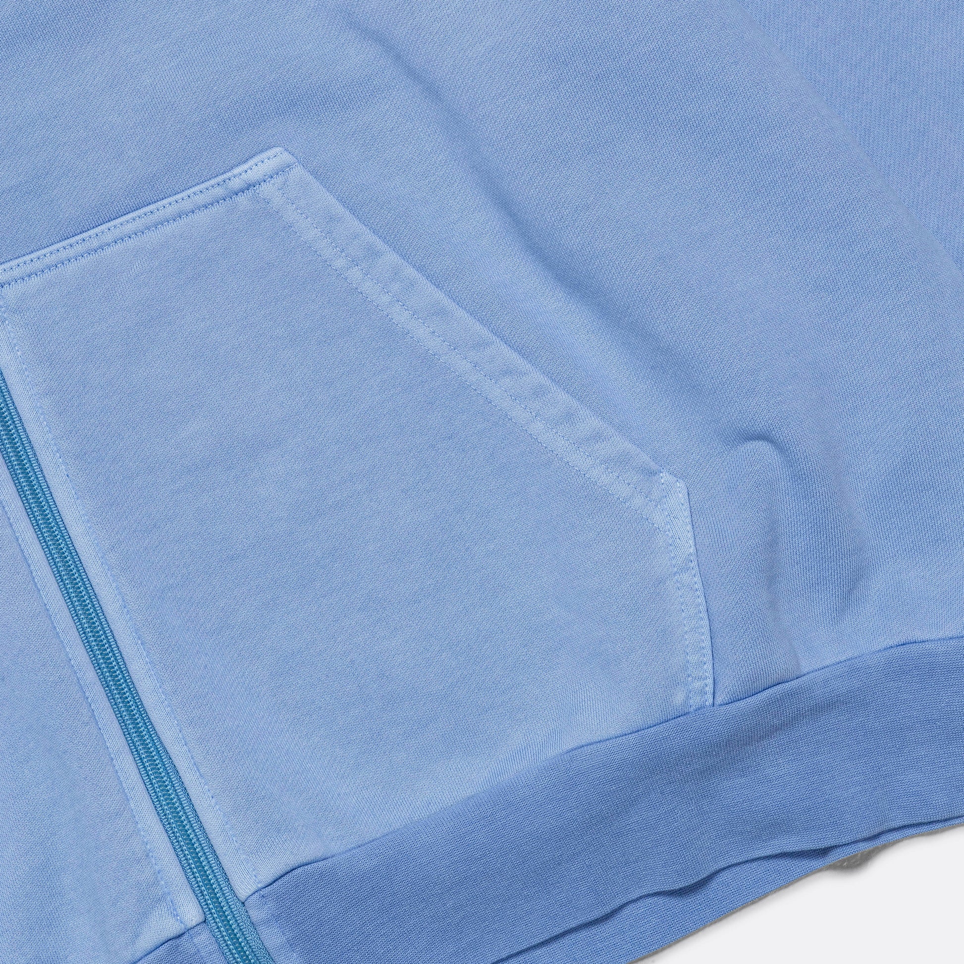 Overdyed Zip Hoodie - Sky Blue