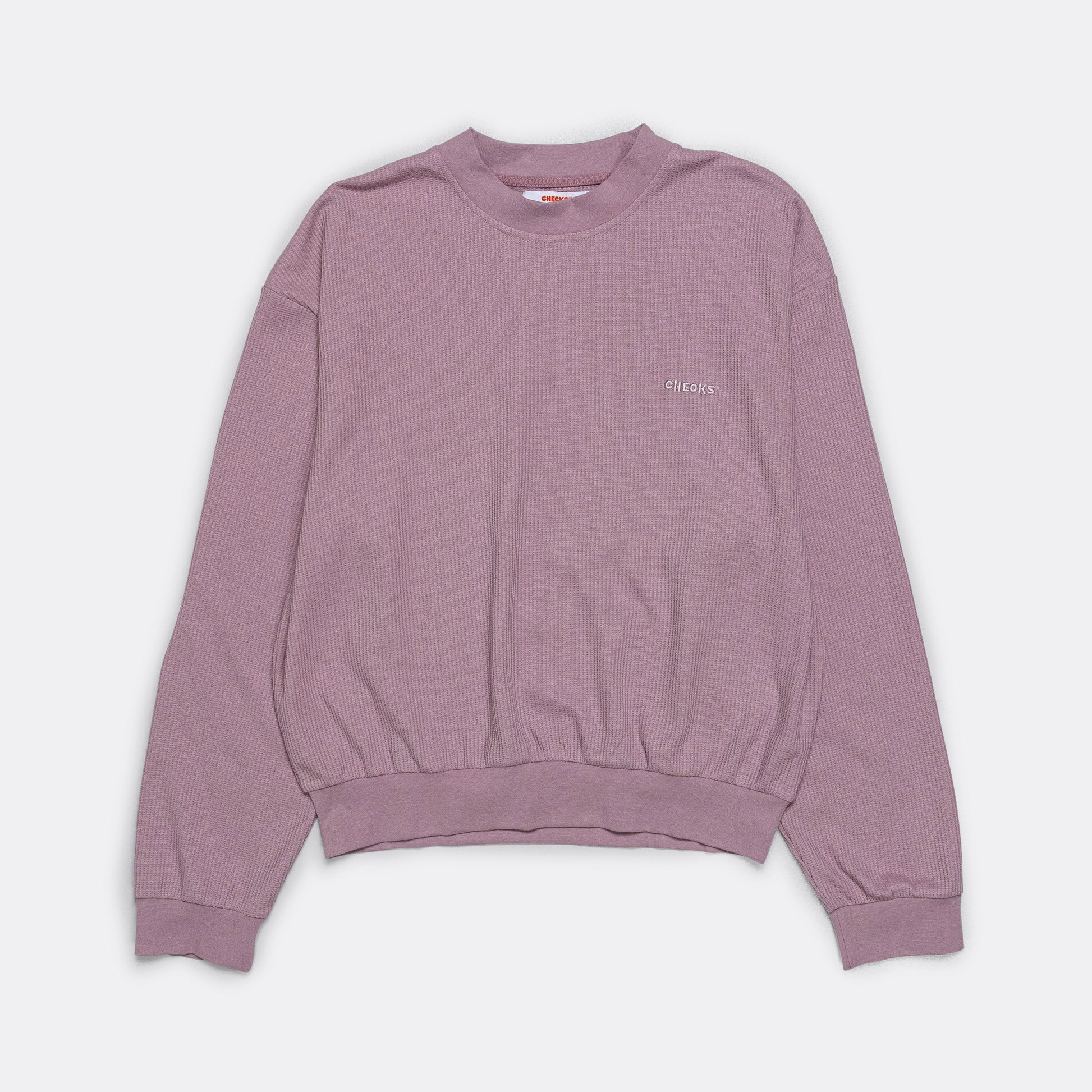 Waffle Boxy Sweater - Lavendar