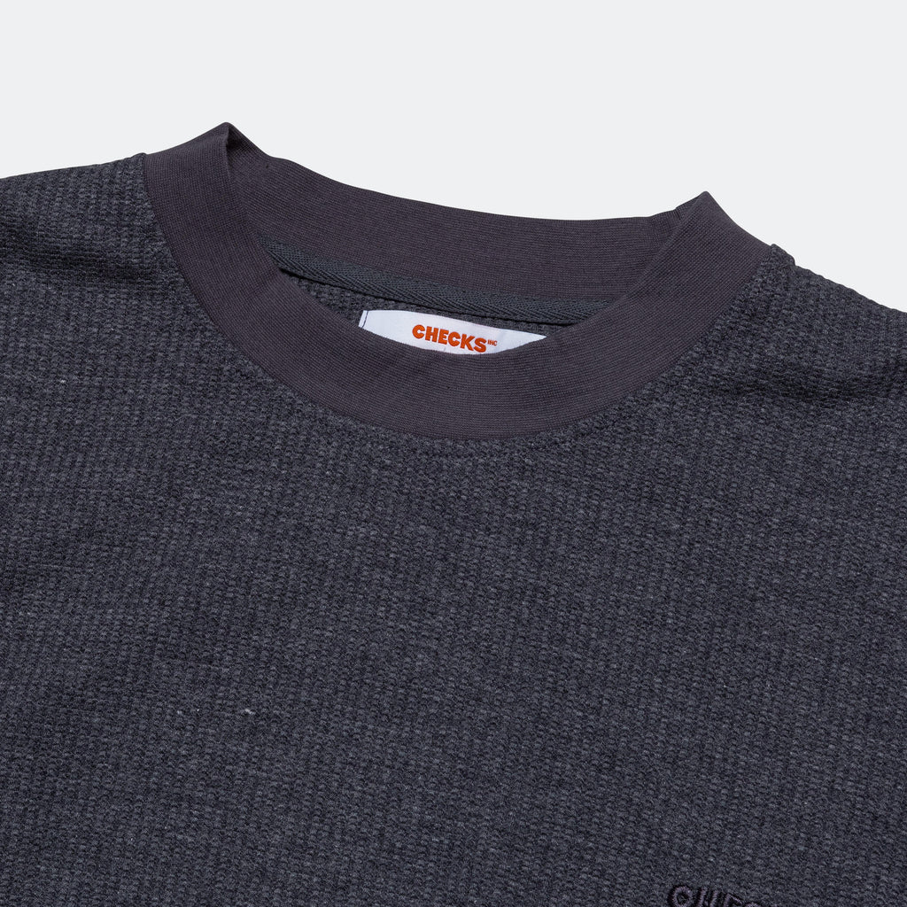Waffle Boxy Sweater - Liquorice