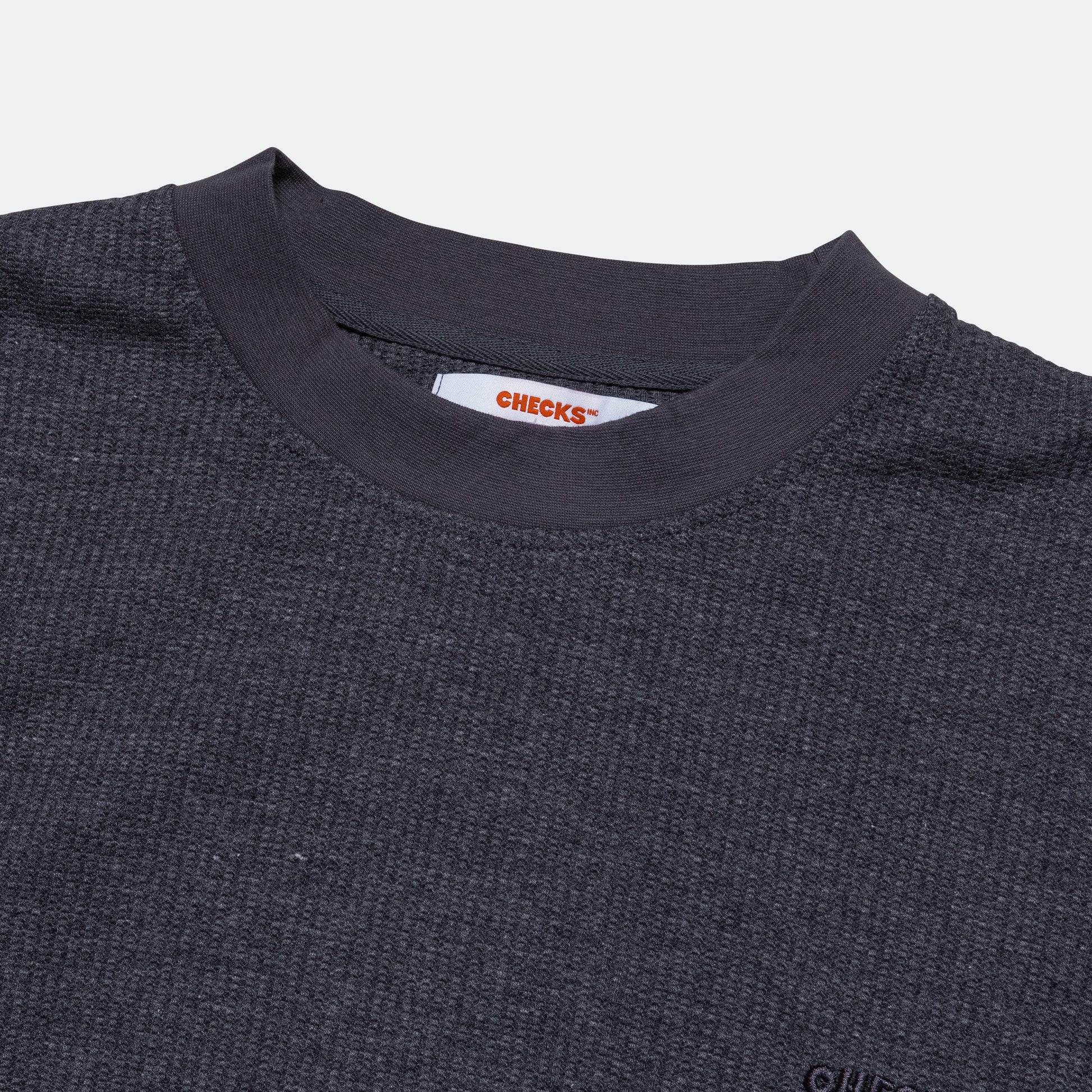 Waffle Boxy Sweater - Liquorice
