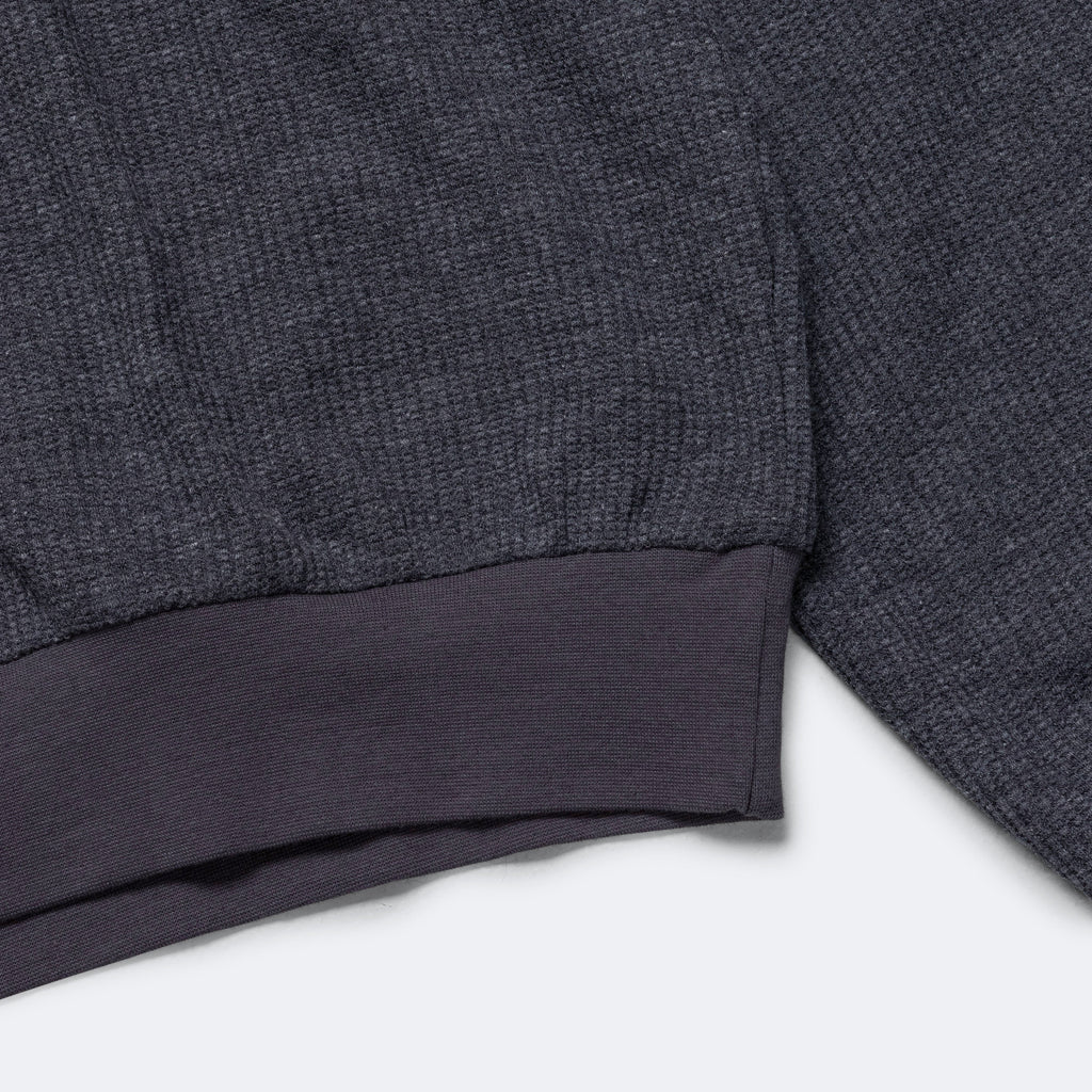 Waffle Boxy Sweater - Liquorice