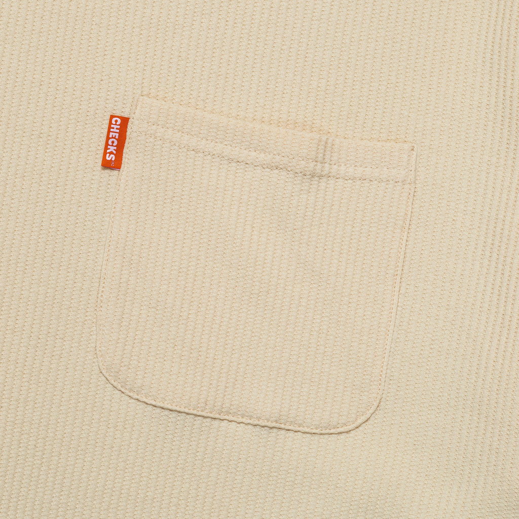 Waffle Boxy T-Shirt - Ecru
