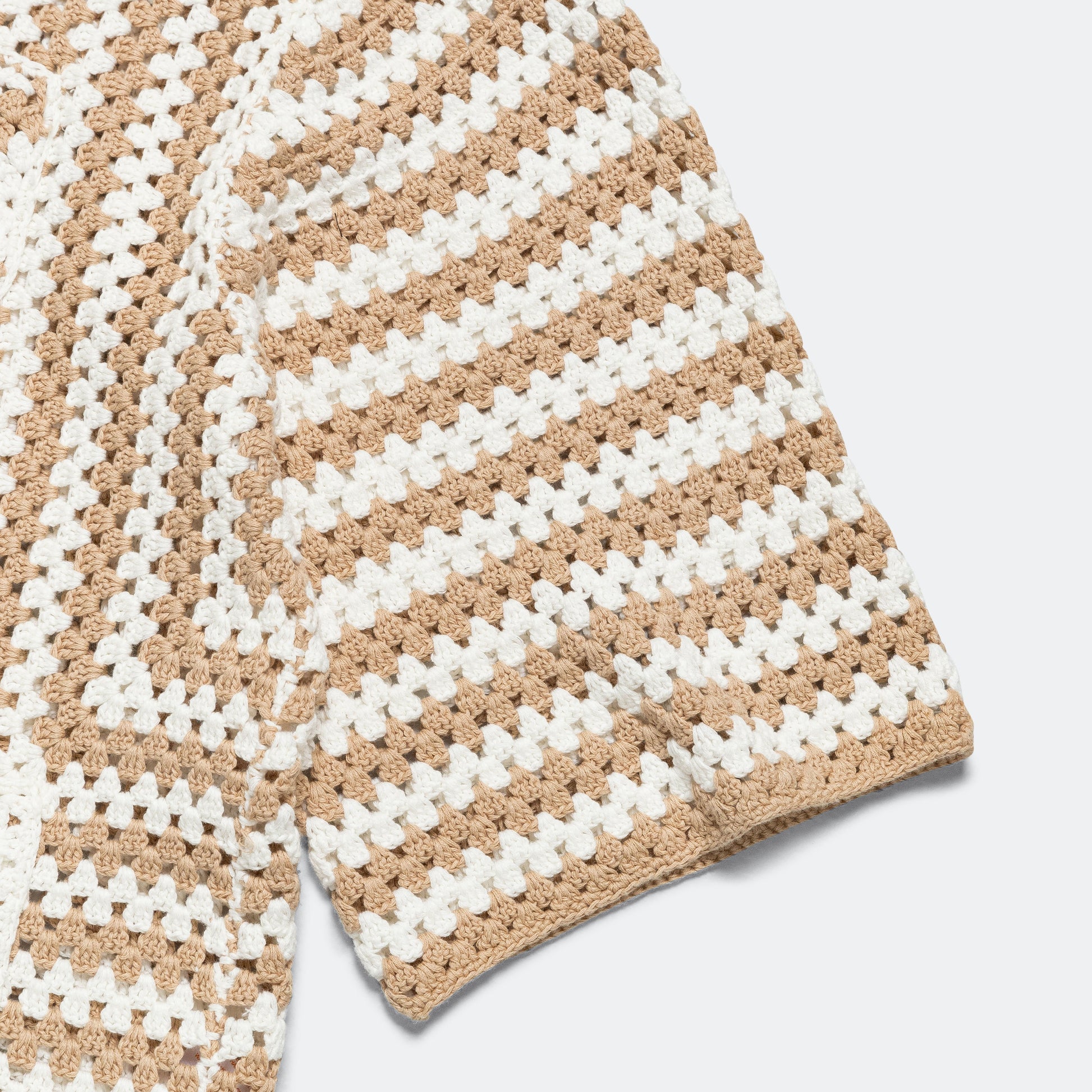 Crochet Cuban Shirt - Biscuit