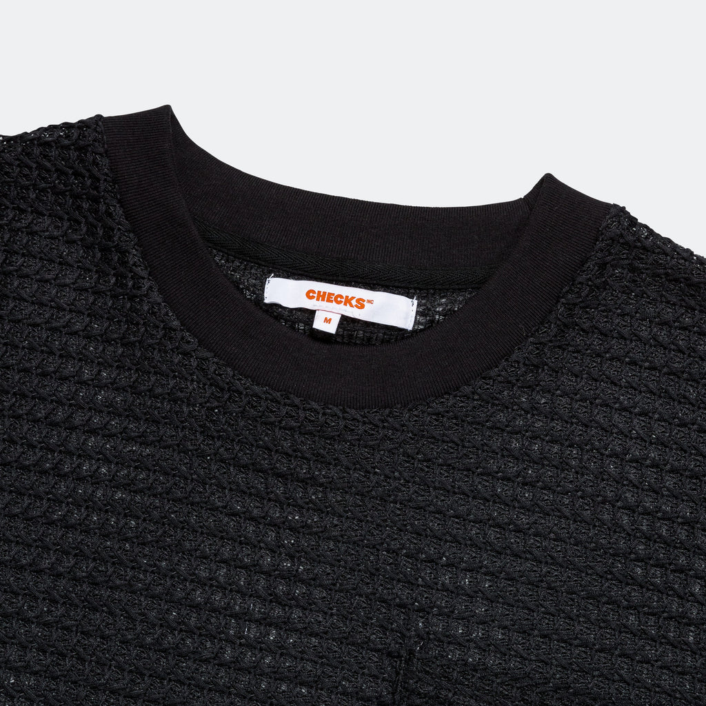 Mesh Lace T-Shirt - Black