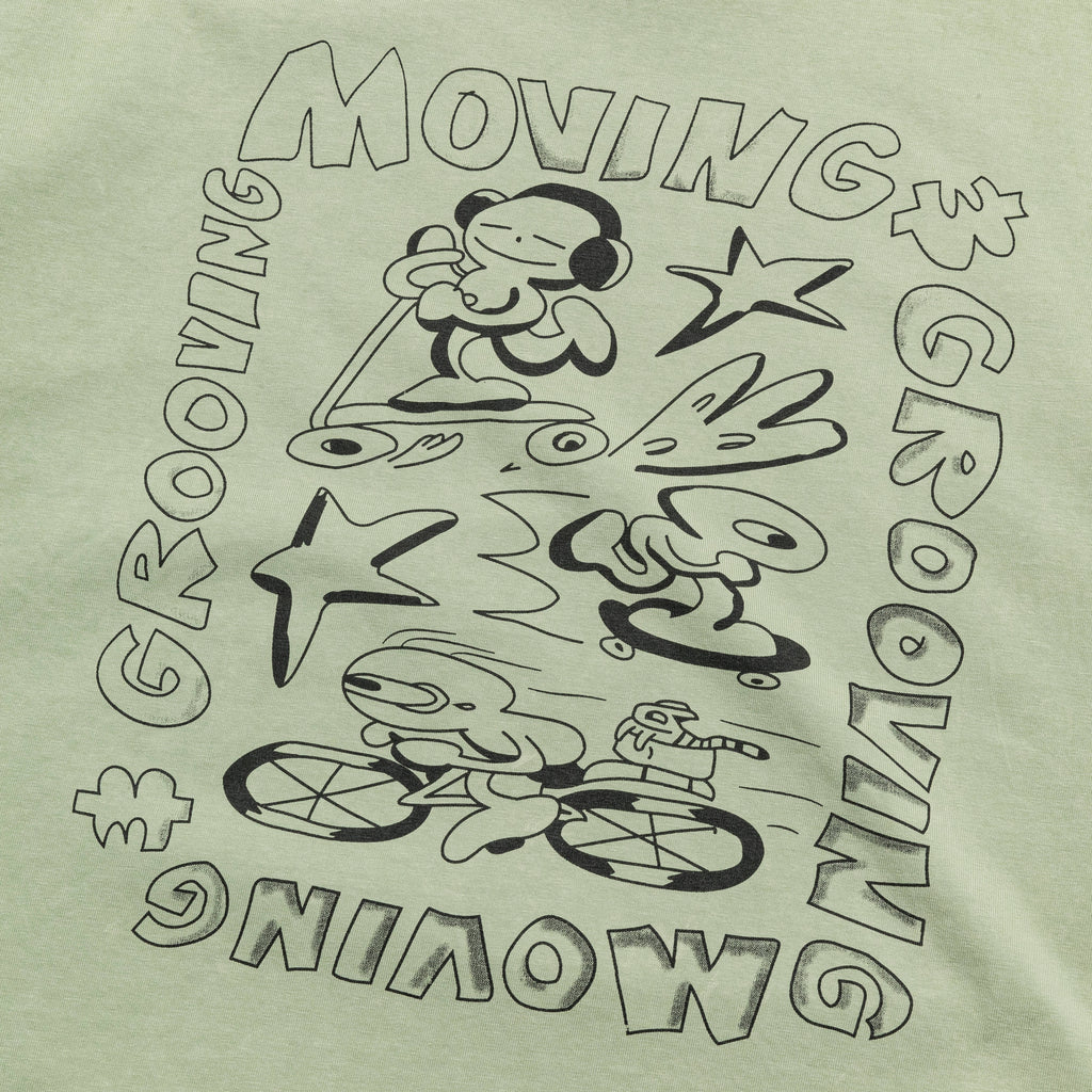 Moving & Grooving T-Shirt - Lichen Green