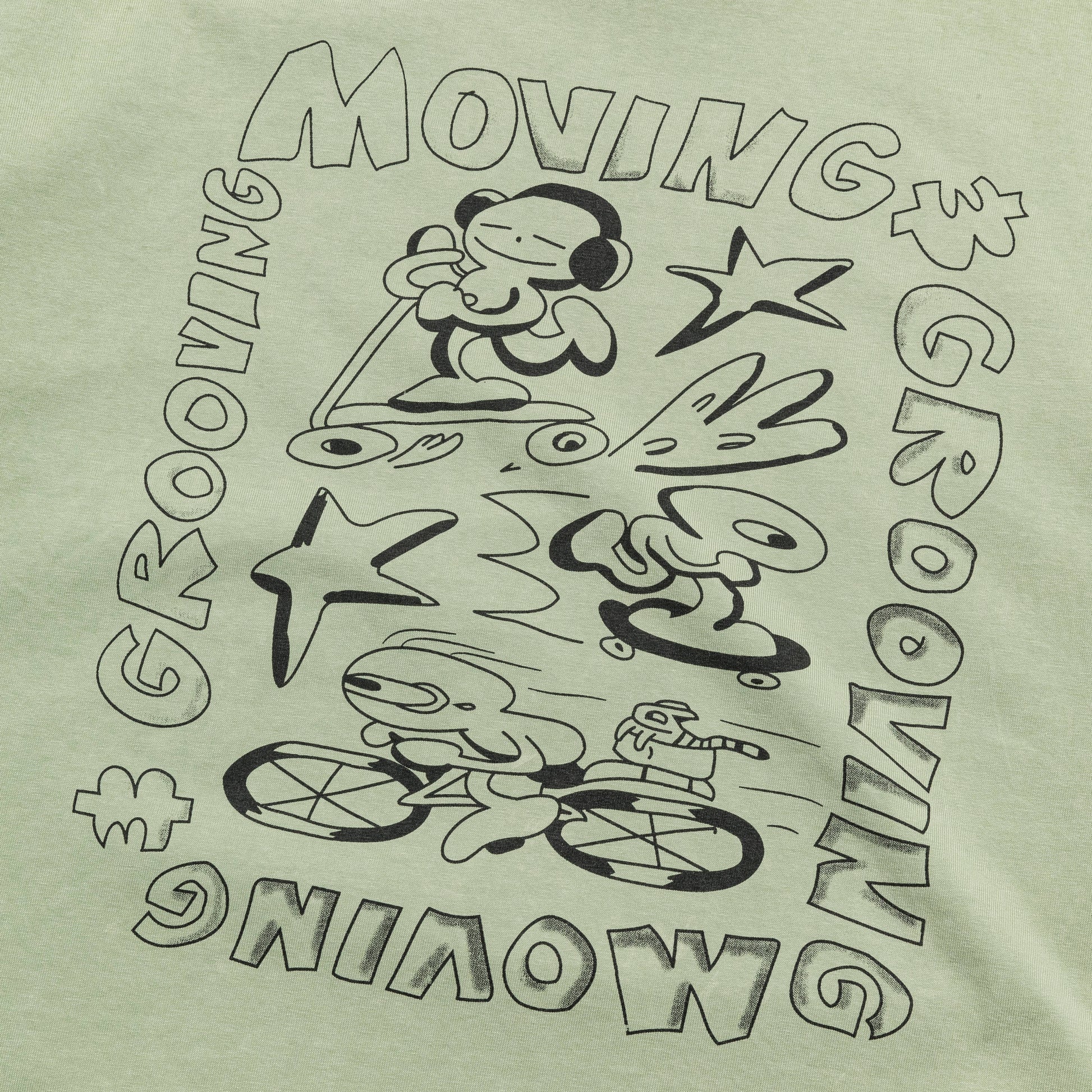Moving & Grooving T-Shirt - Lichen Green