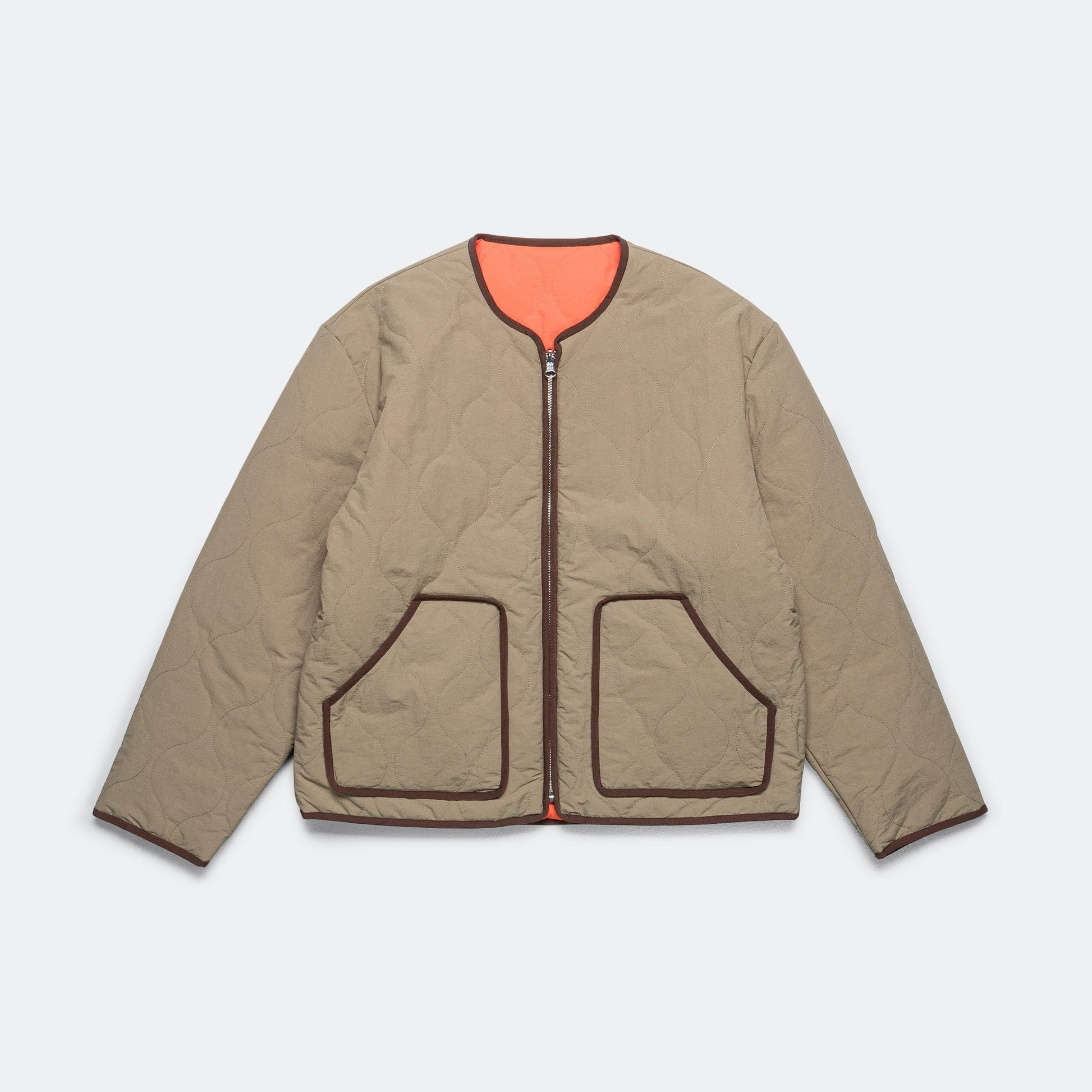 Reversible Liner Jacket - Olive/Orange