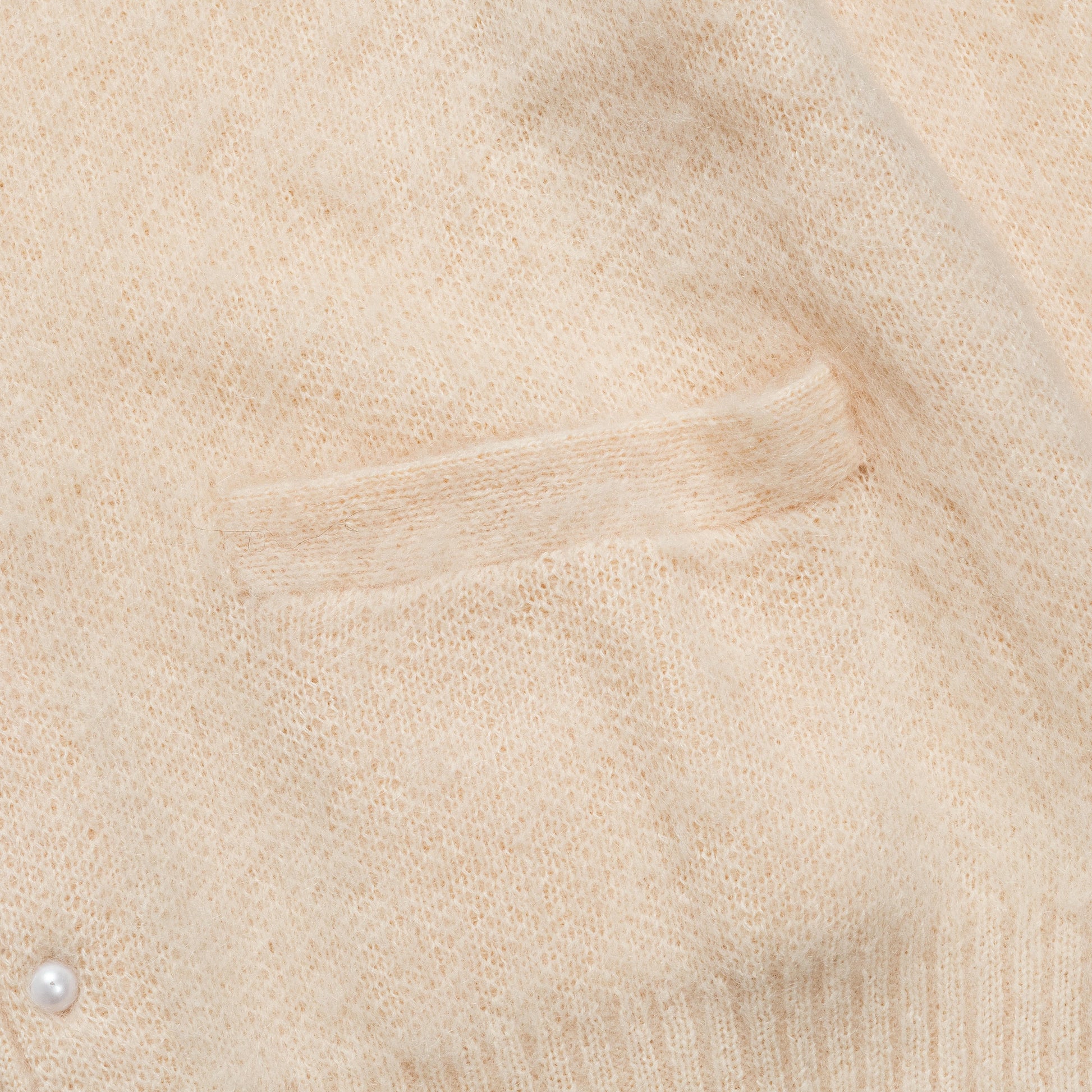 Solid Mohair Cardigan - Cream
