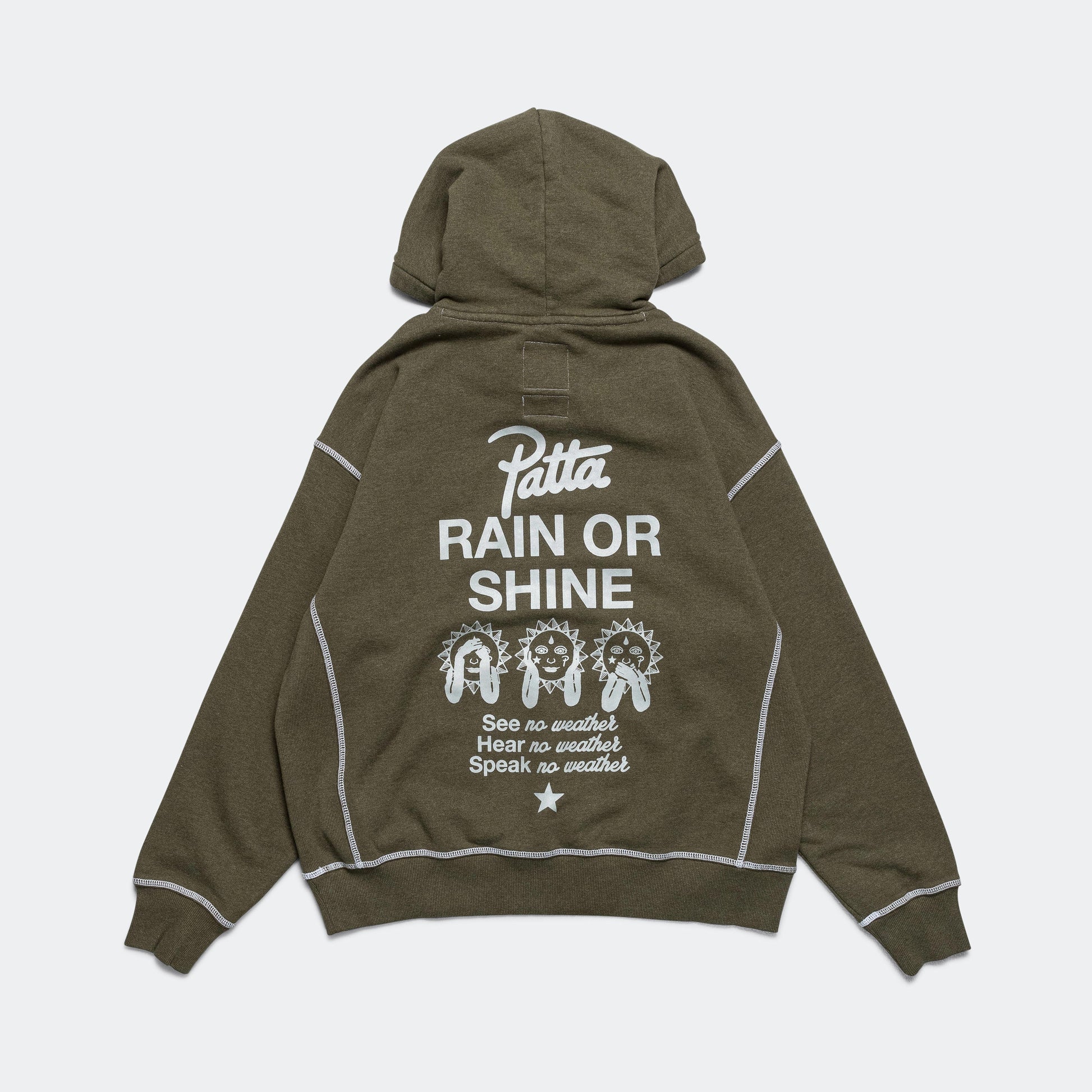 Rain or Shine Hoodie x Patta - Utility Green Heather