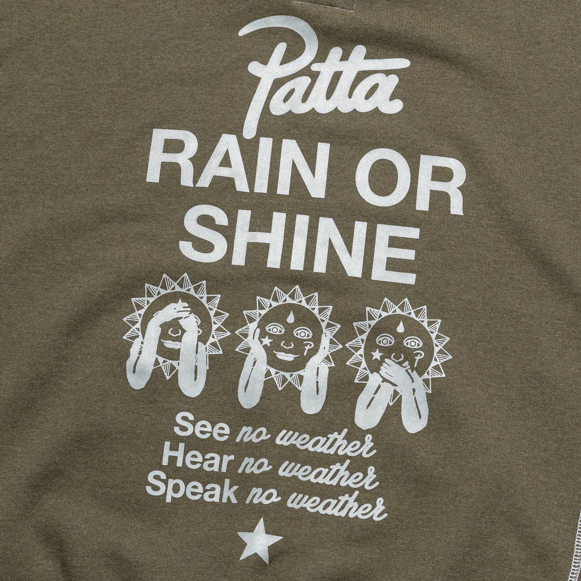 Rain or Shine Hoodie x Patta - Utility Green Heather