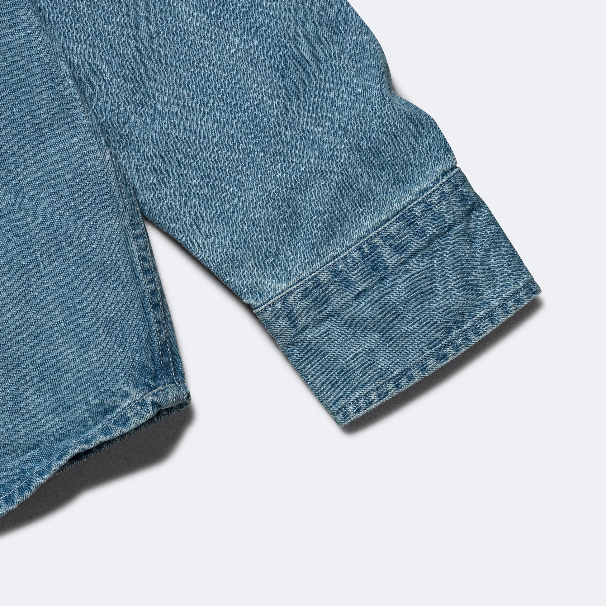 Mountain Western Embroidery Shirt - Indigo
