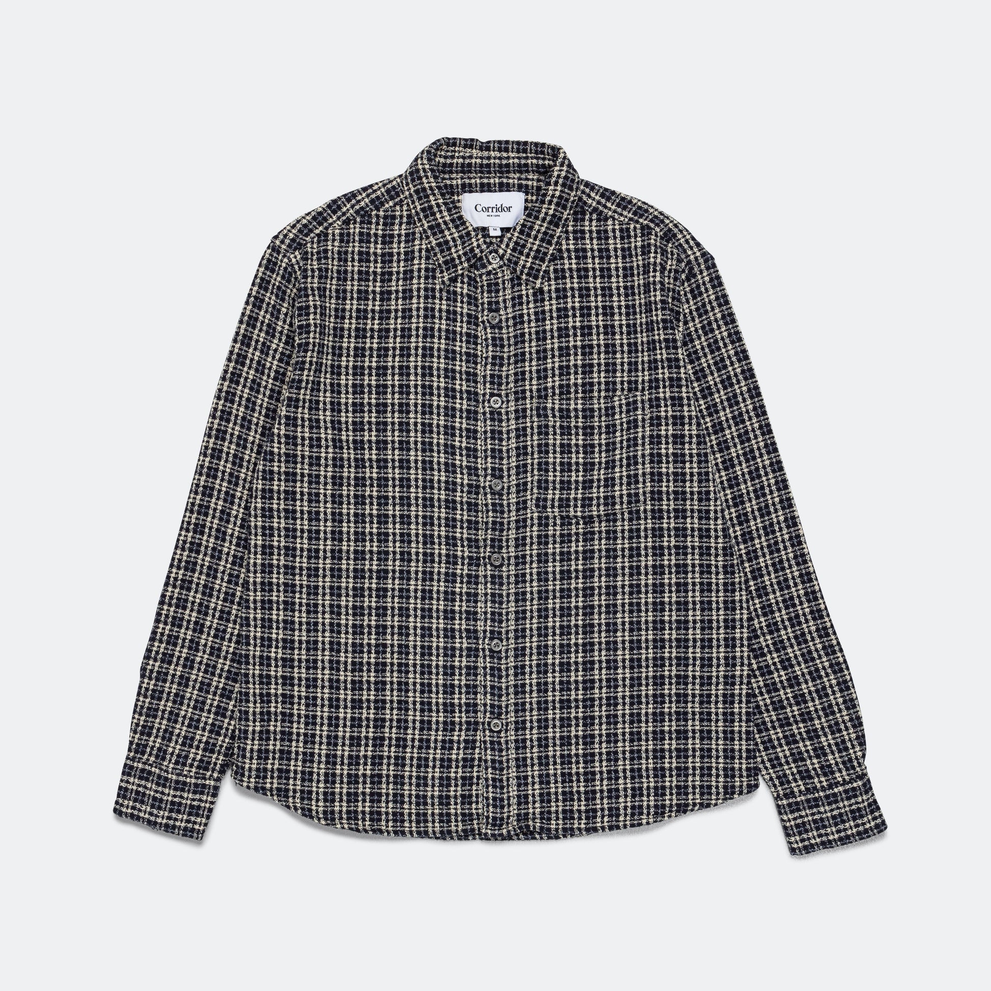 Reverse Tweed Snow Check - Blue