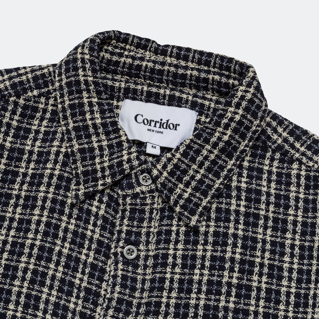 Reverse Tweed Snow Check - Blue
