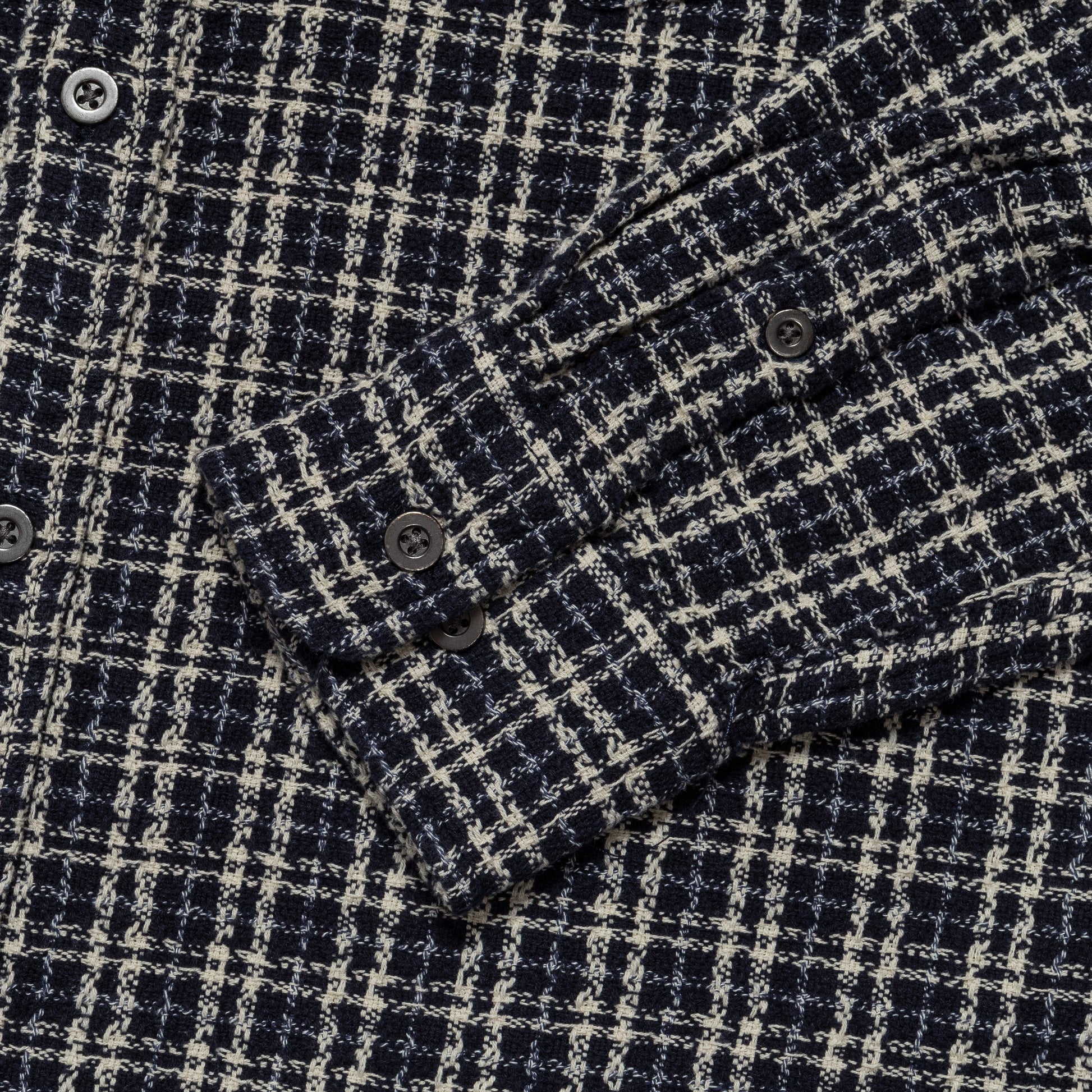 Reverse Tweed Snow Check - Blue