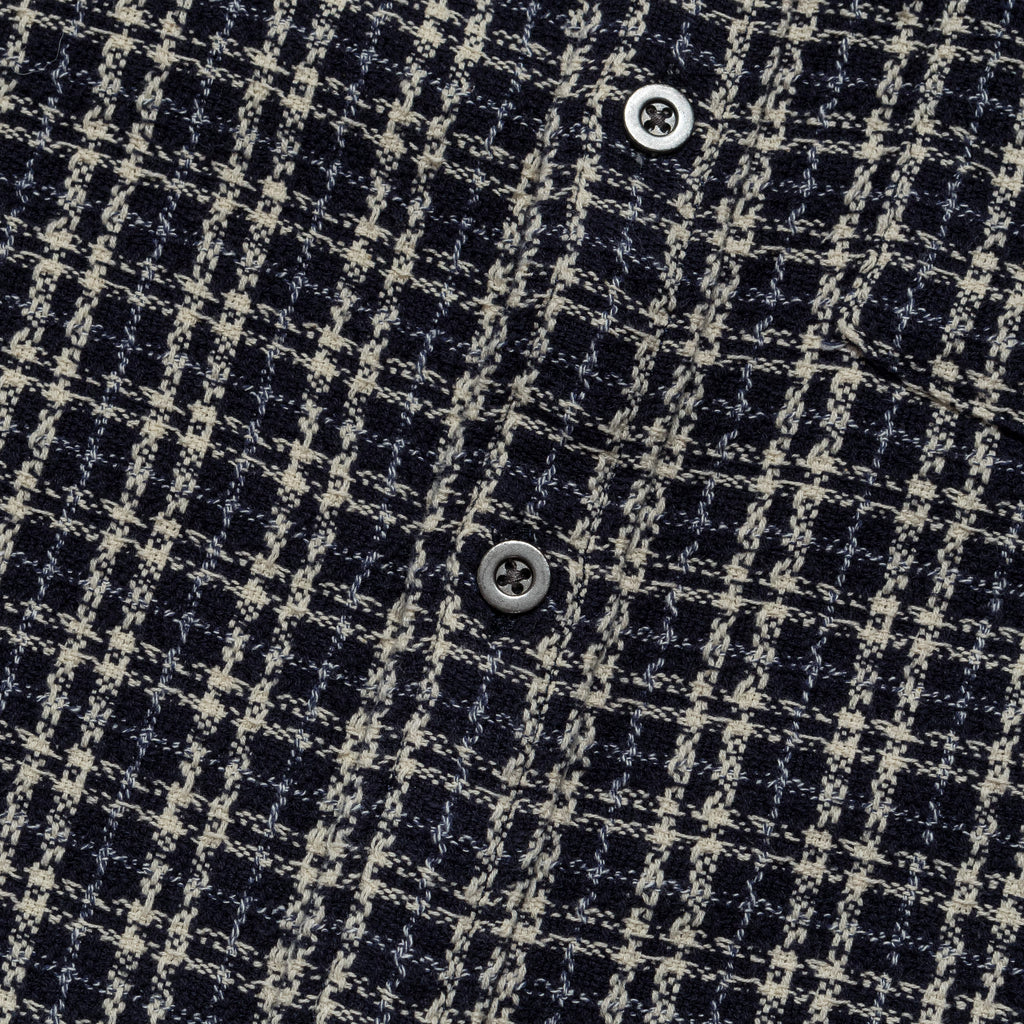 Reverse Tweed Snow Check - Blue
