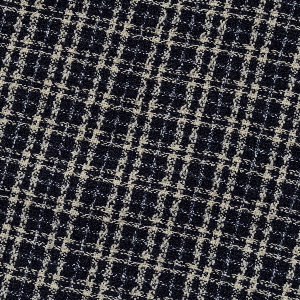 Reverse Tweed Snow Check - Blue