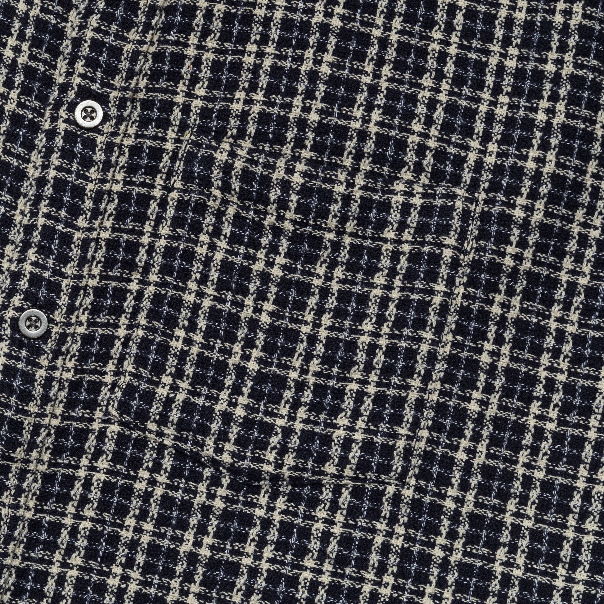 Reverse Tweed Snow Check - Blue