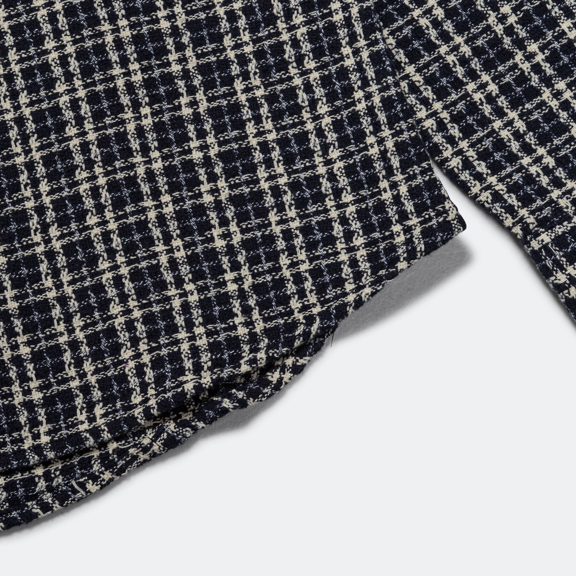 Reverse Tweed Snow Check - Blue