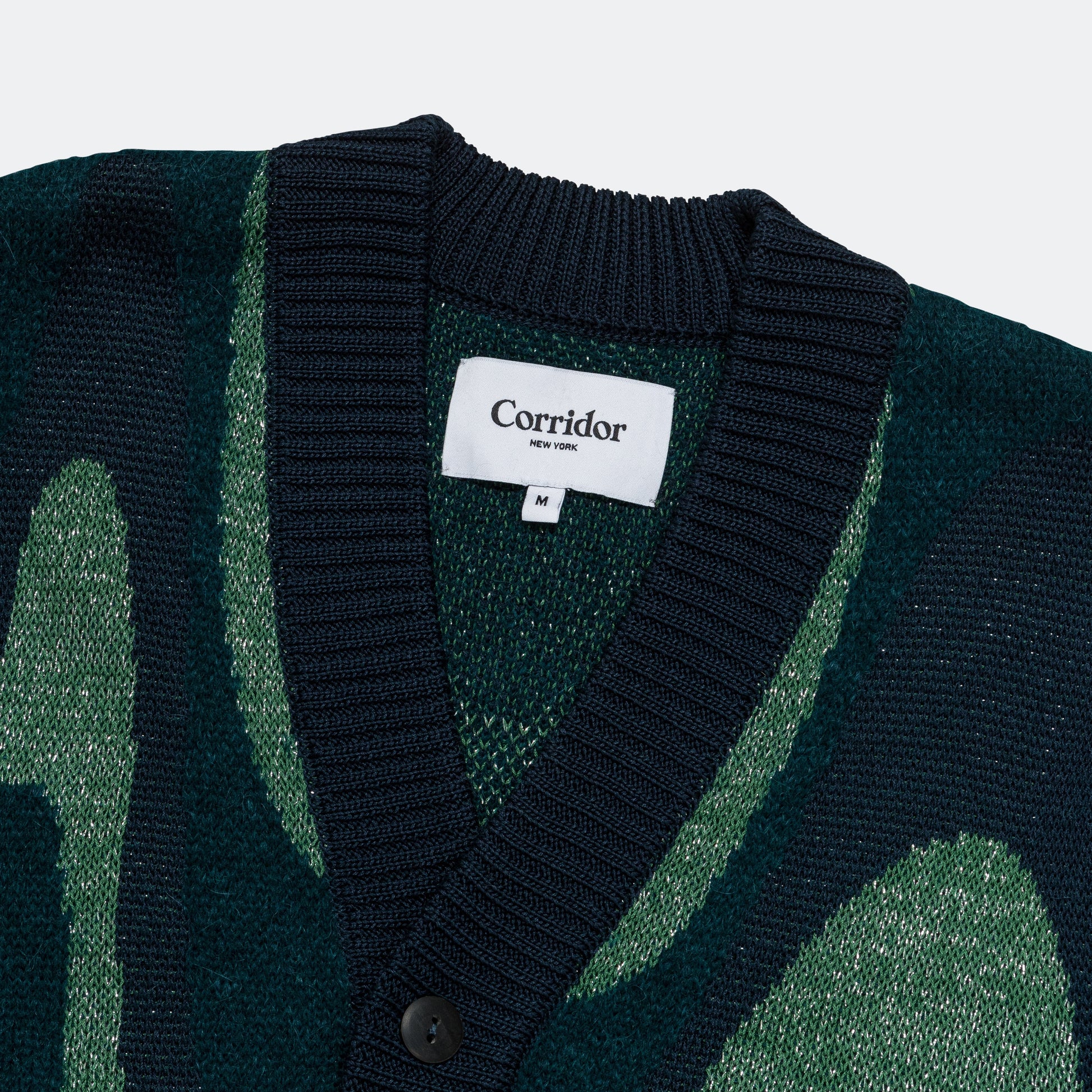 Shimmer Wave Cardigan - Green