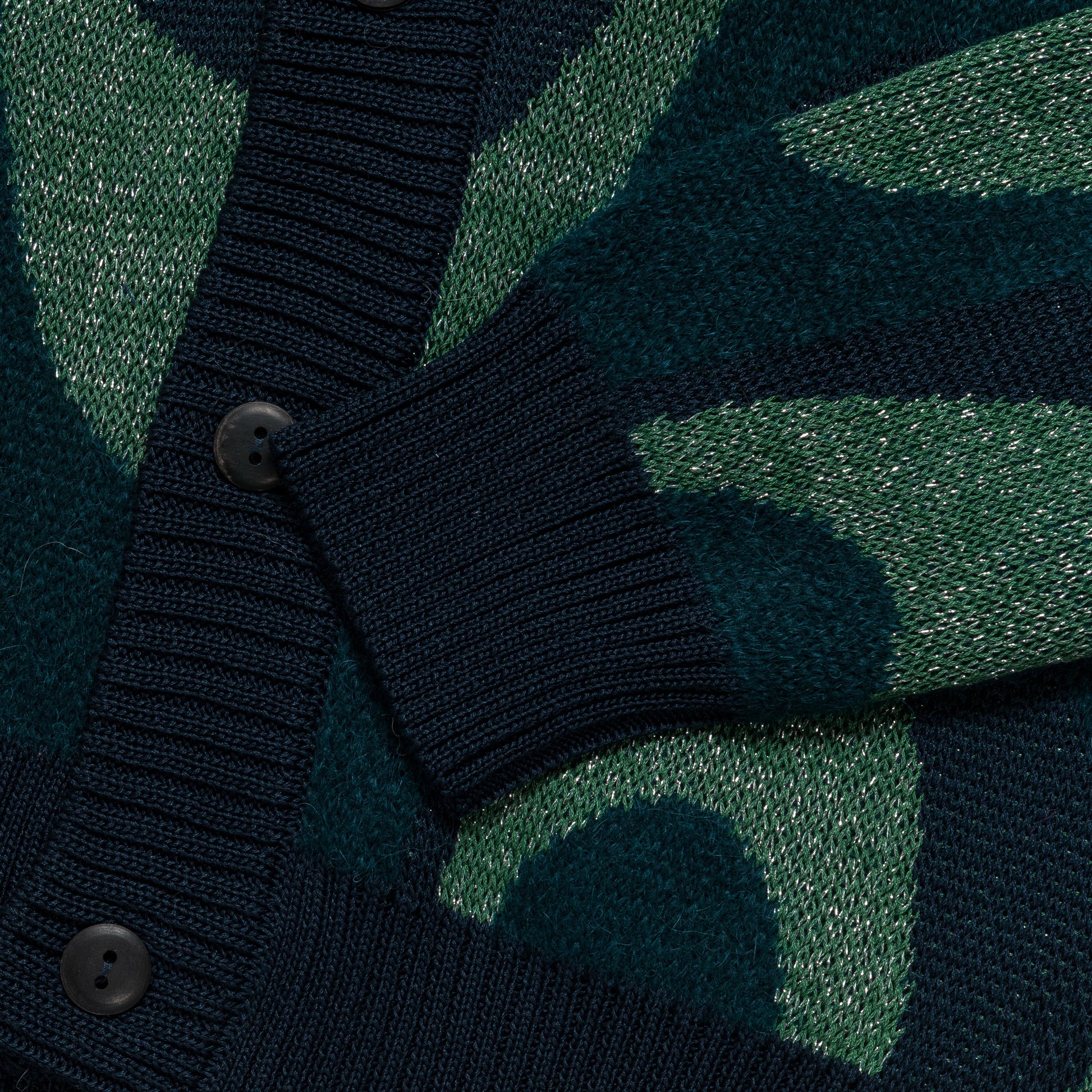 Shimmer Wave Cardigan - Green