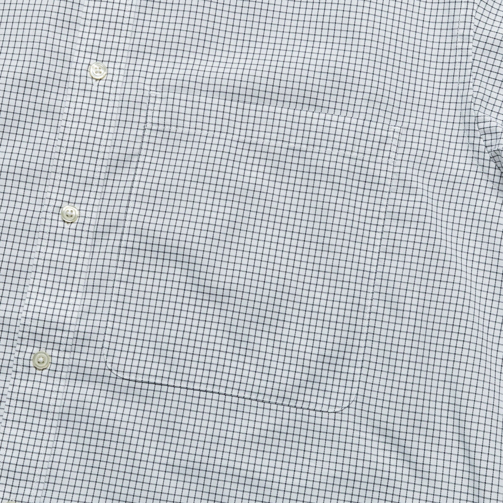Tech Regular Collar Shirt - Graph Plaid White/Black