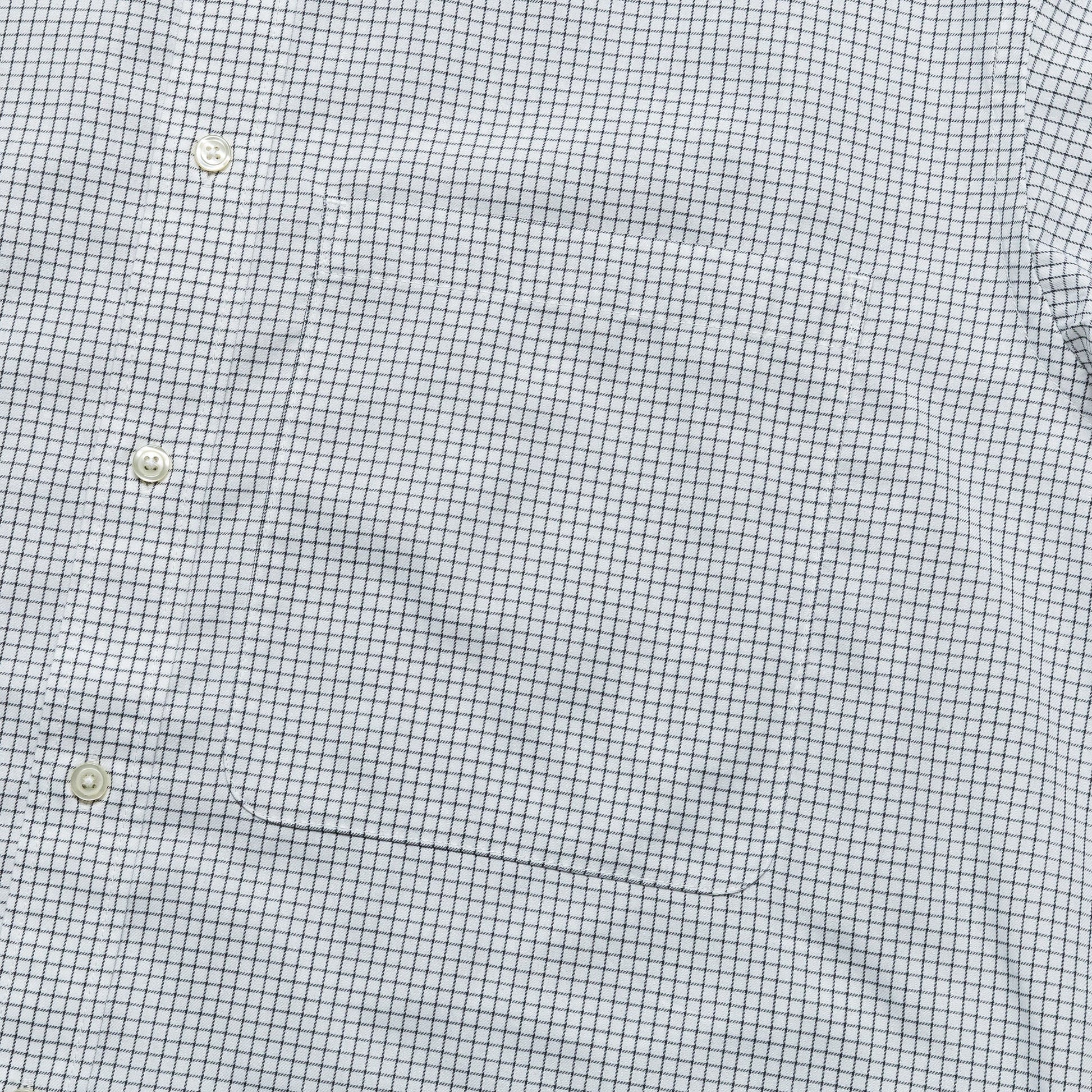 Tech Regular Collar Shirt - Graph Plaid White/Black