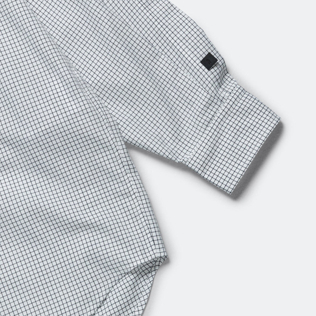 Tech Regular Collar Shirt - Graph Plaid White/Black