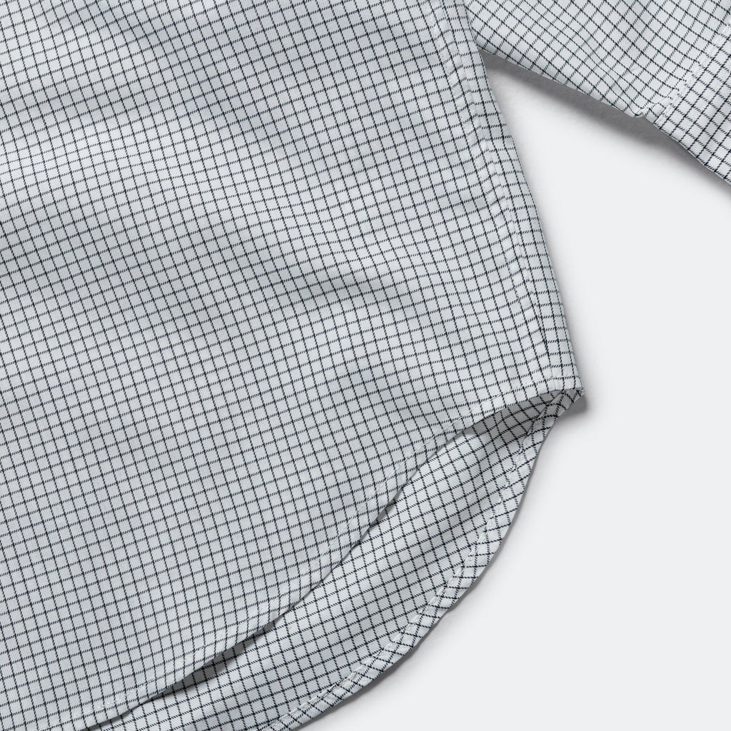 Tech Regular Collar Shirt - Graph Plaid White/Black