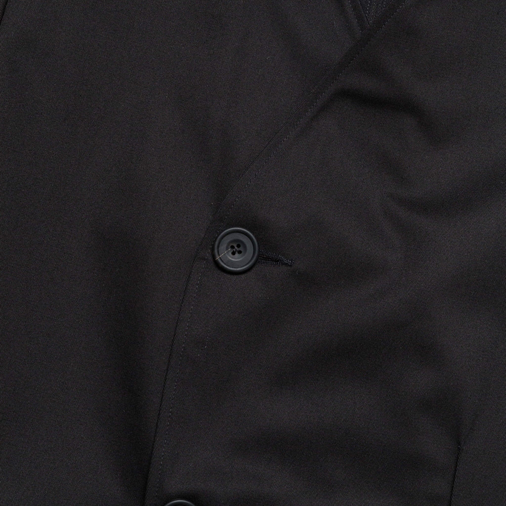 Brooch Wearers Blazer - Black Boiled Wool