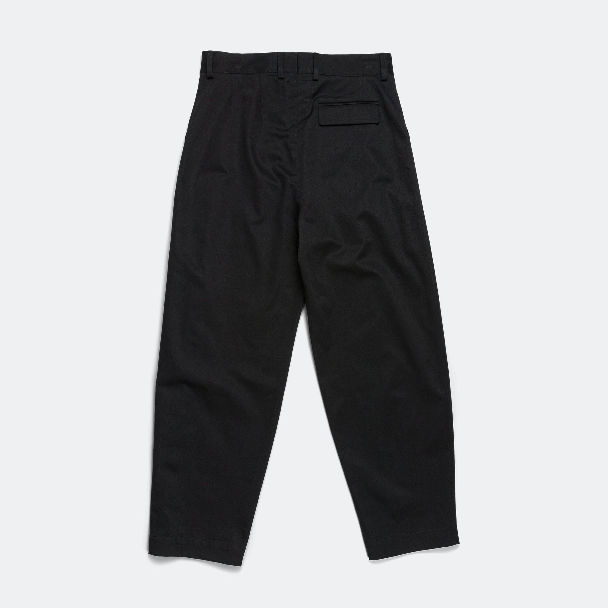 Pleated Trousers - Black Tailoring Twill