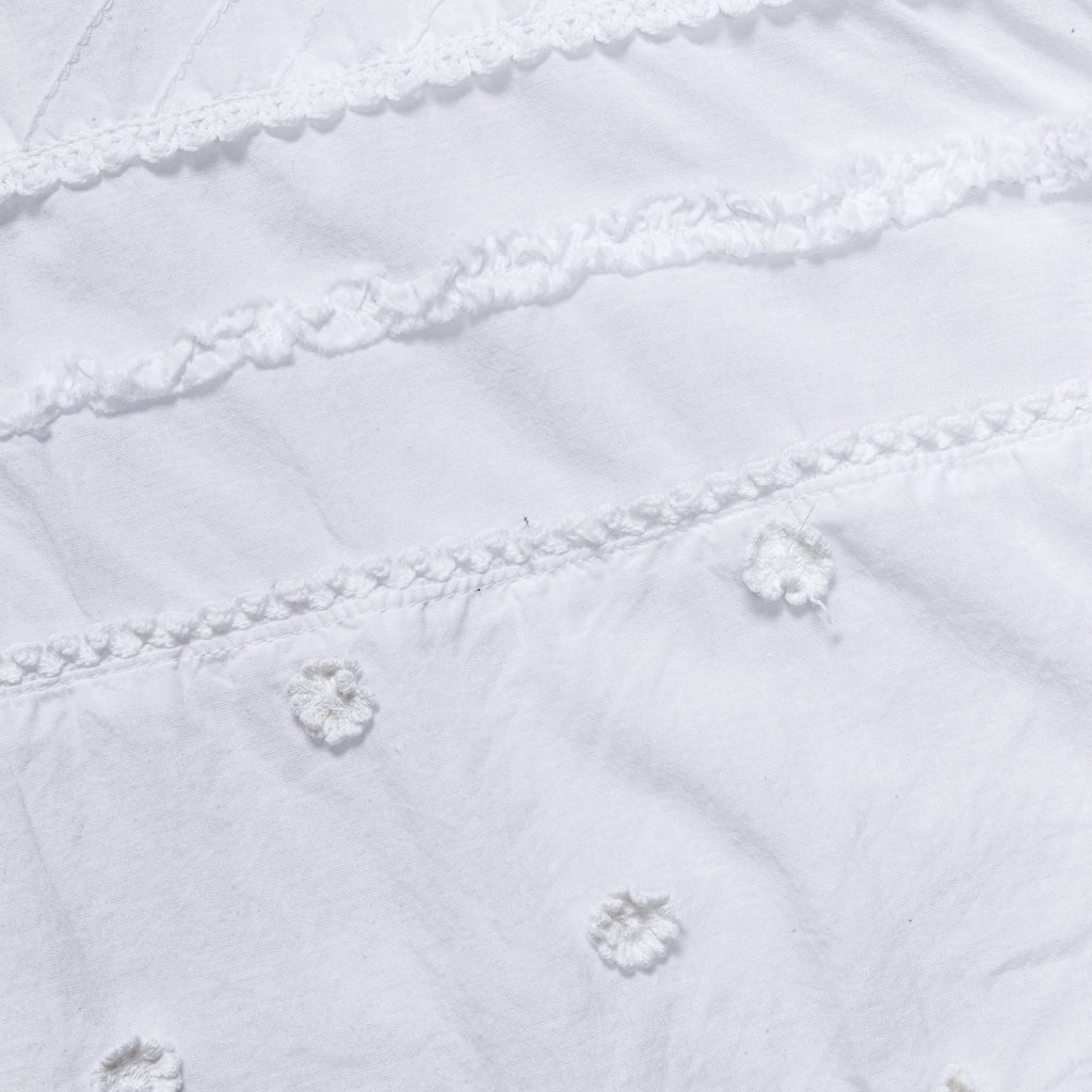 19 Century BD Shirt - White Cotton Mixed Patchwork
