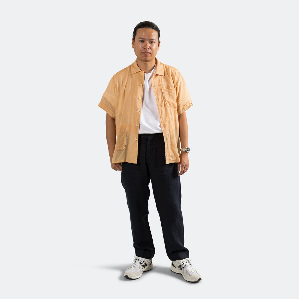 Camp Shirt - Coral Cotton Crepe